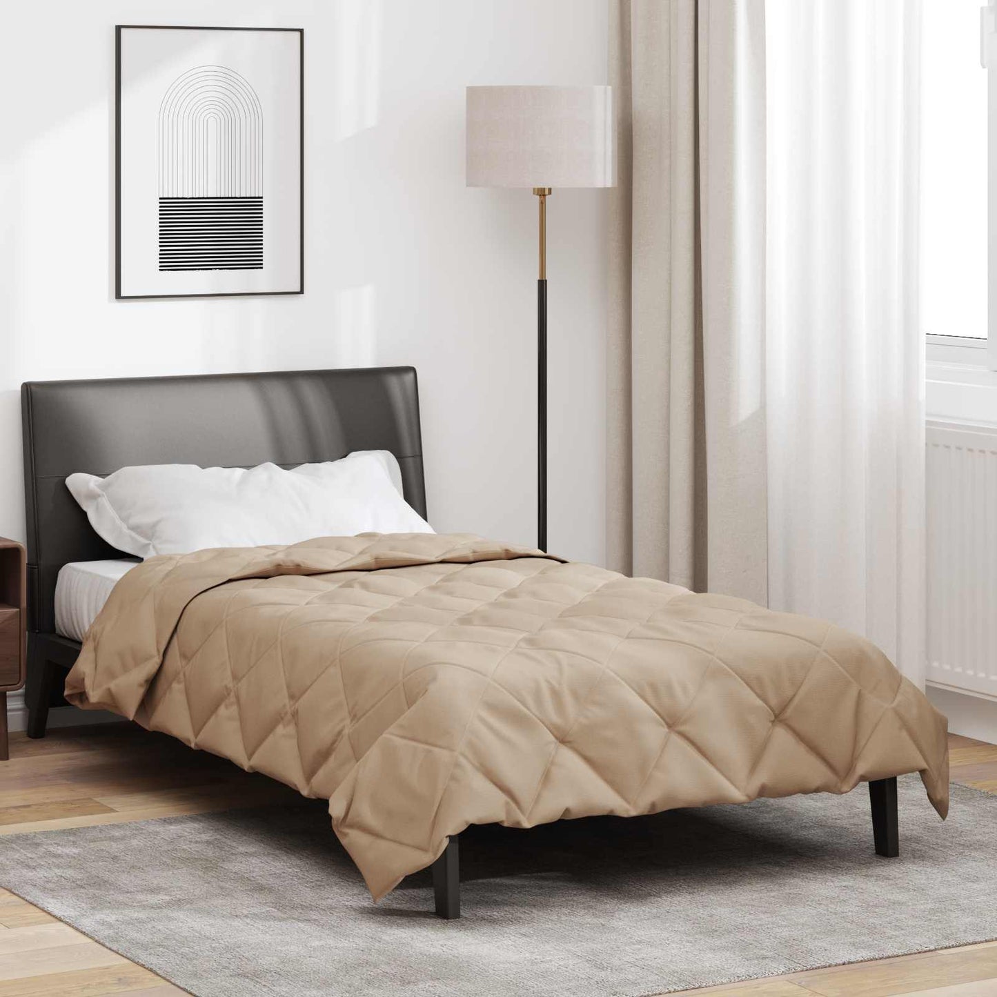 vidaXL Καλοκαιρινό Παπλωματοθήκη 220 x 140 cm Καλοκαίρι Taupe