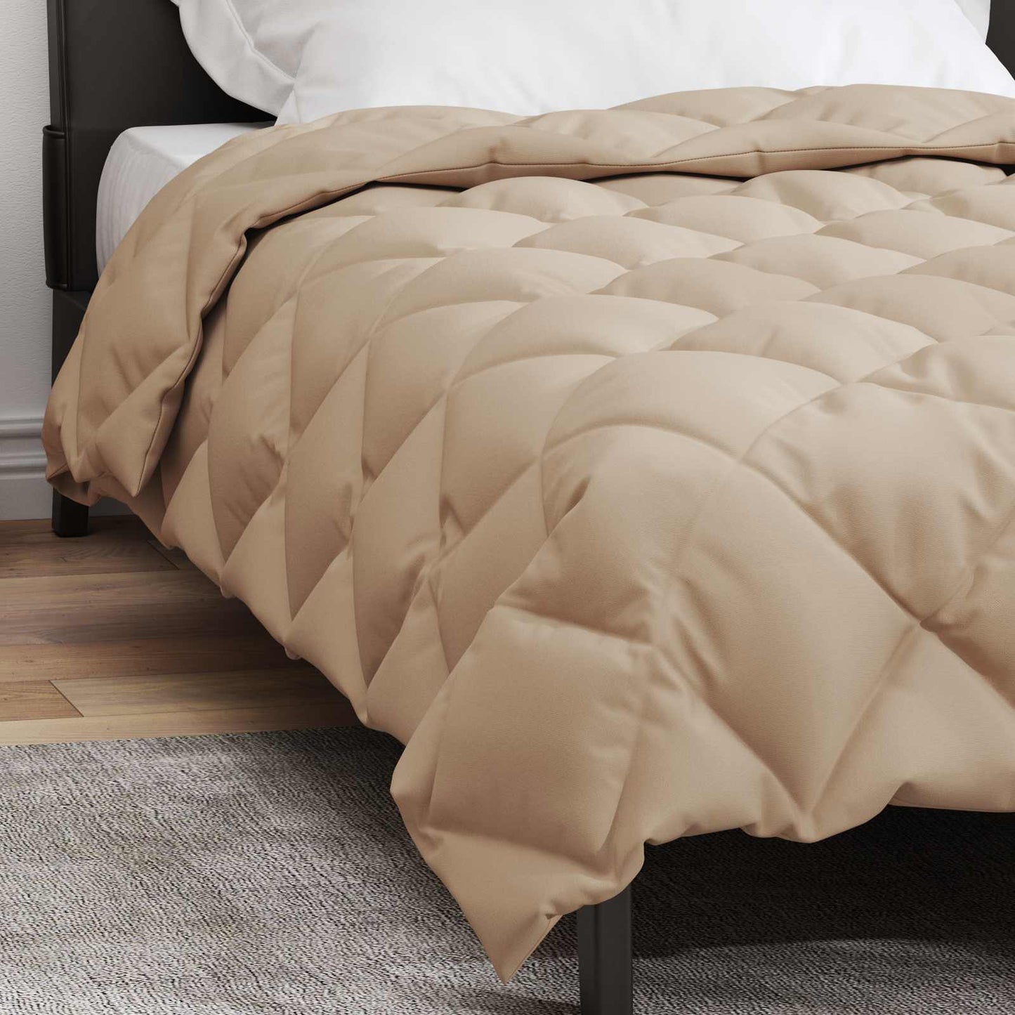 vidaXL Χειμερινό Παπλωματοθήκη 155 x 200 εκ. 450 gsm Taupe