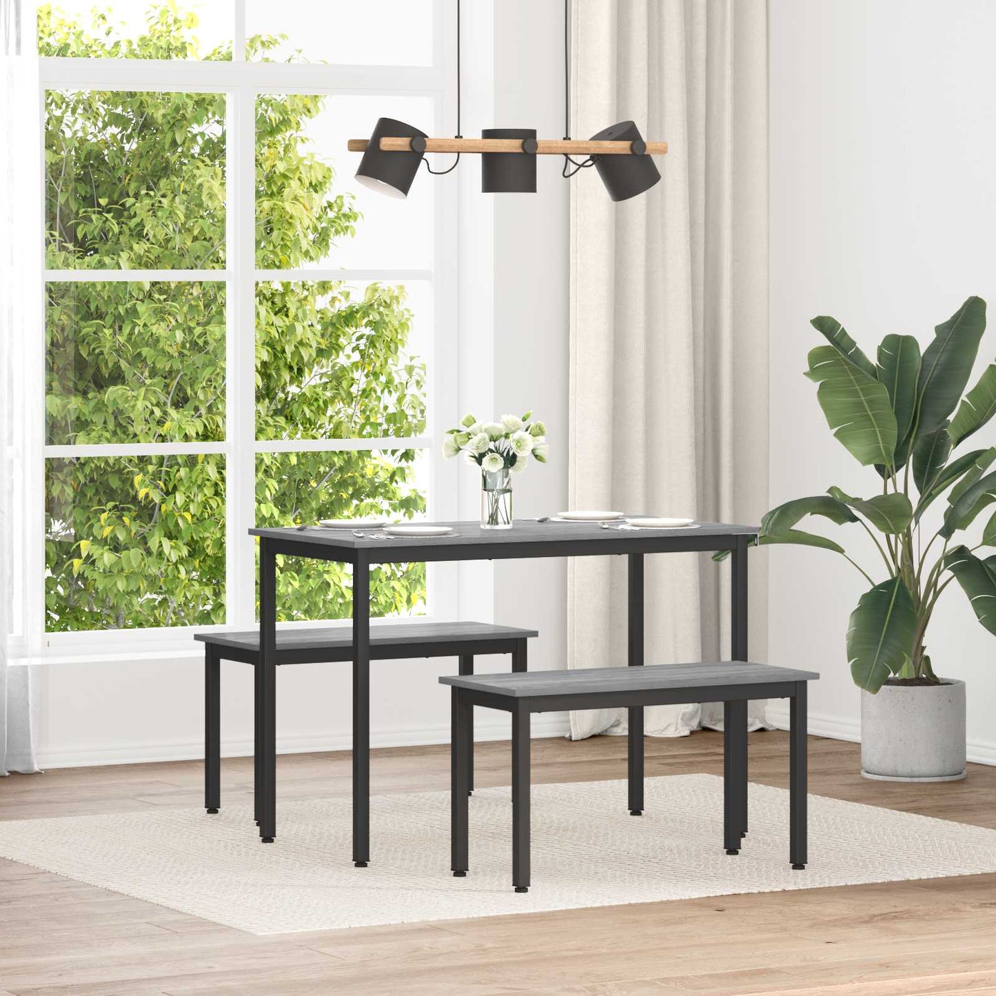 vidaXL παγκάκι Γκρίζο Σονομα 80 x 35 x 45 cm Επεξεργασμένο ξύλο