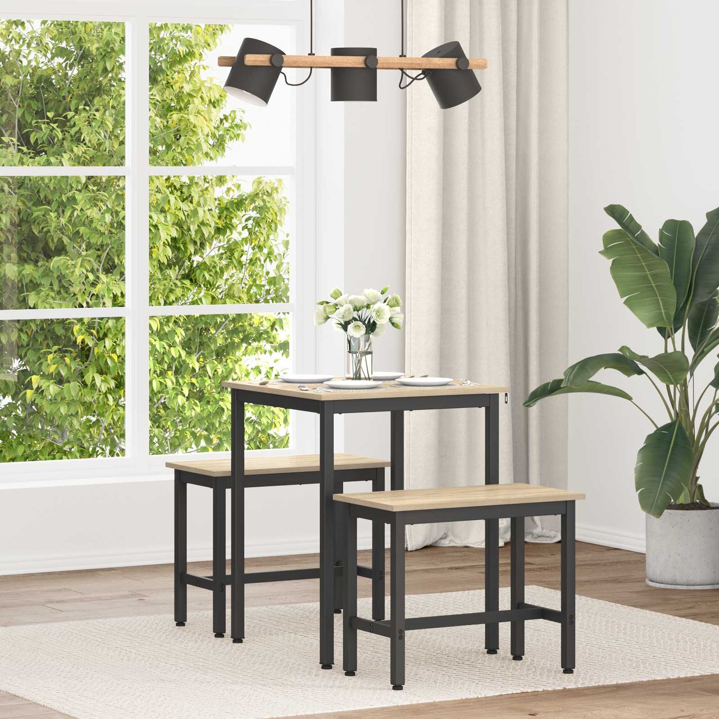 vidaXL Τραπεζαρίες 60 x 60 x 75 cm Επεξεργασμένο Ξύλο Sonoma Δρυς