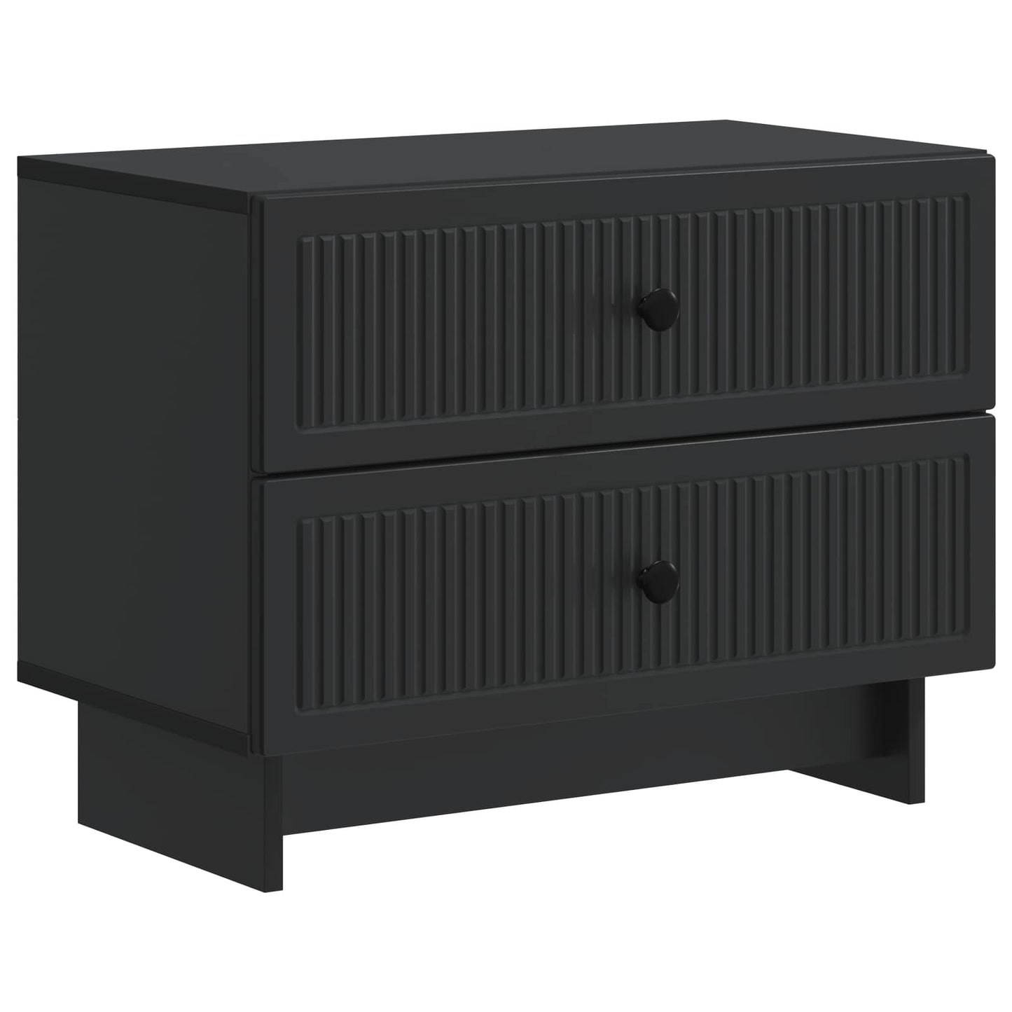 vidaXL Κομοδίνο Μαύρο 62 x 34,5 x 47,5 εκ Επεξεργασμένο Ξύλο