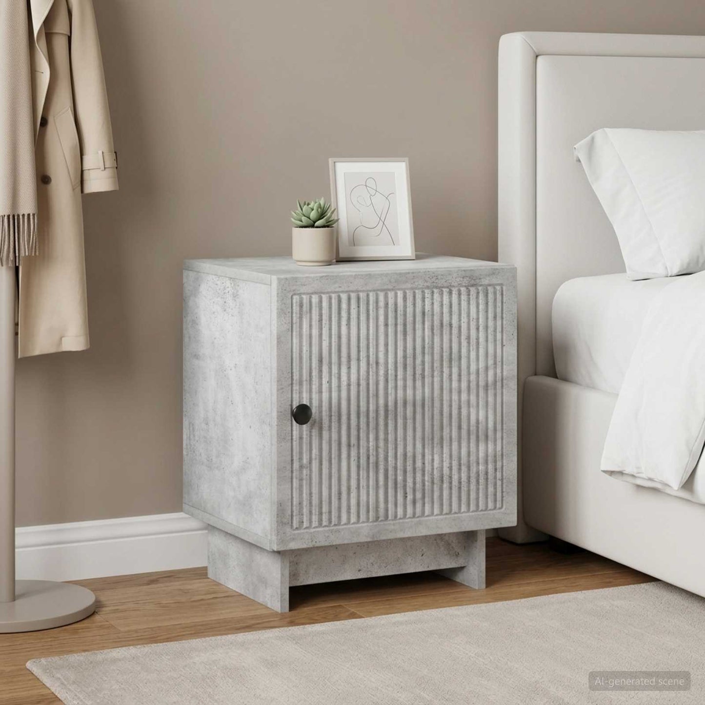 vidaXL Κομοδίνο 2 τμχ. Γκρι Σκυροδέματος 43 x 34,5 x 50 εκ