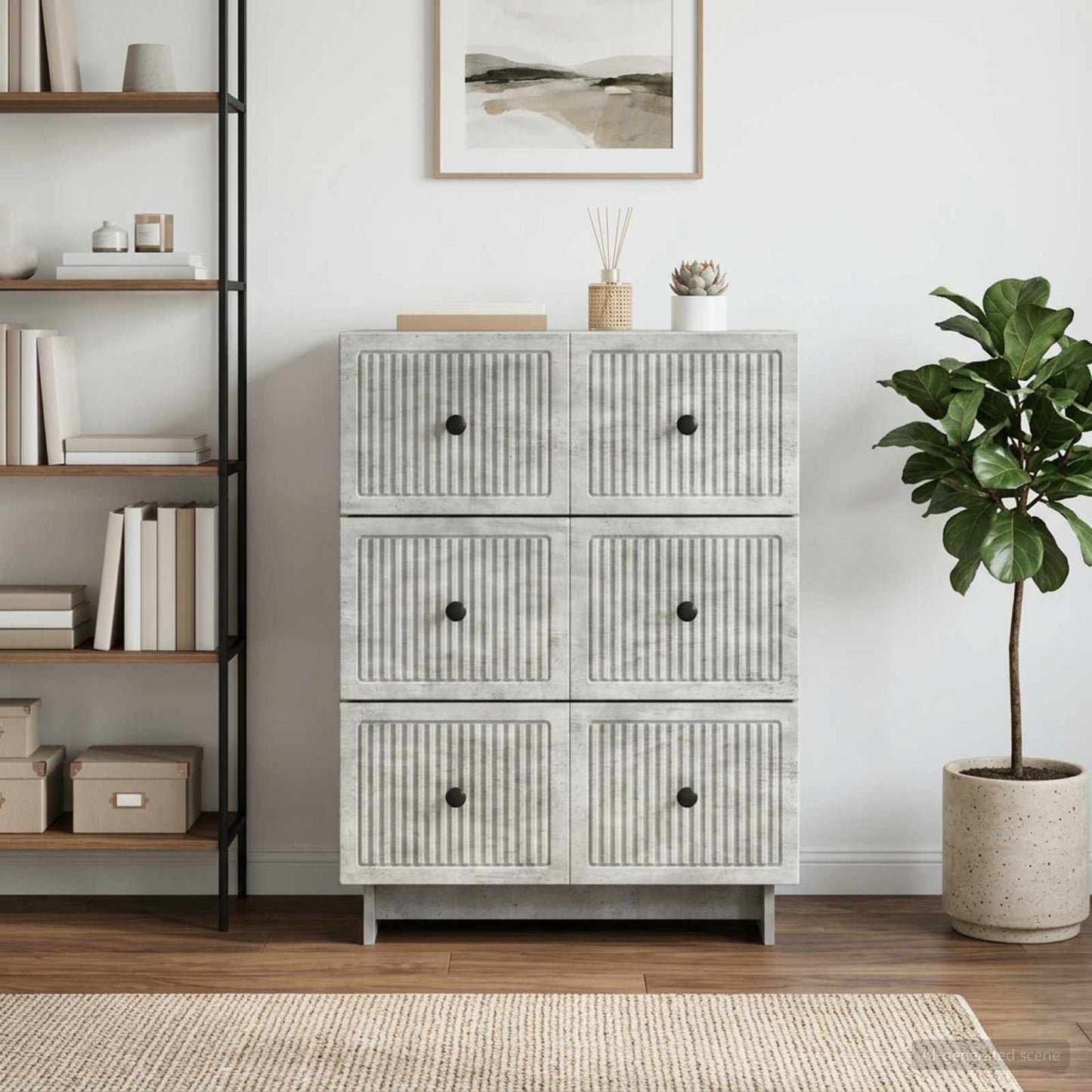 vidaXL Ντουλάπι με Συρτάρια 66 x 34,5 x 90 εκ Επεξεργασμένο Ξύλο