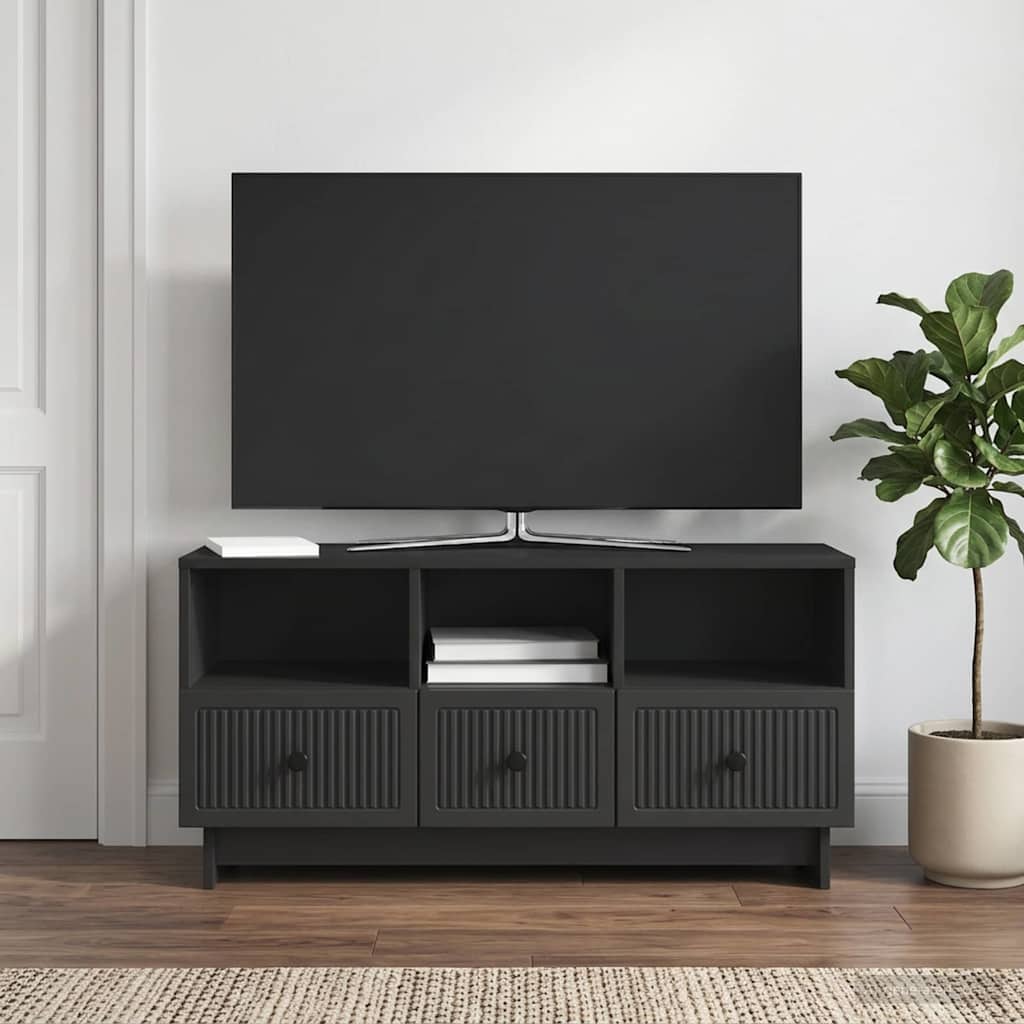 vidaXL Ντουλάπι TV Μαύρο 102 x 34,5 x 50 εκ. Επεξεργασμένο Ξύλο