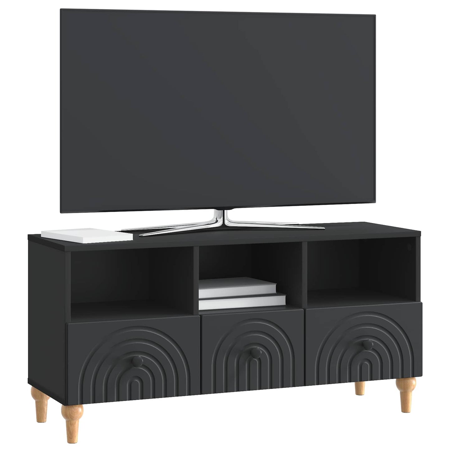 vidaXL Ντουλάπι TV 102 x 34,5 x 50 εκ. Μαύρο