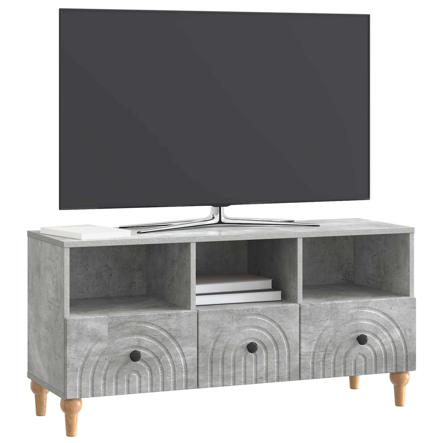 vidaXL Ντουλάπι TV 102 x 34,5 x 50 εκ. Σκυρόχρωμο Γκρι