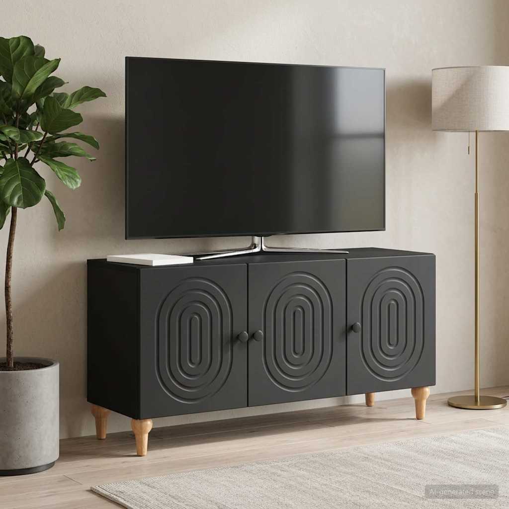vidaXL Ντουλάπι TV 99 x 34,5 x 50 εκ. Μαύρο Επεξεργασμένο Ξύλο