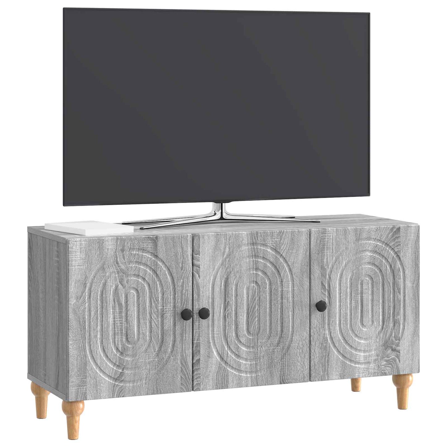 vidaXL Ντουλάπι TV 99 x 34,5 x 50 εκ. Γκρι Sonoma Επεξεργασμένο Ξύλο