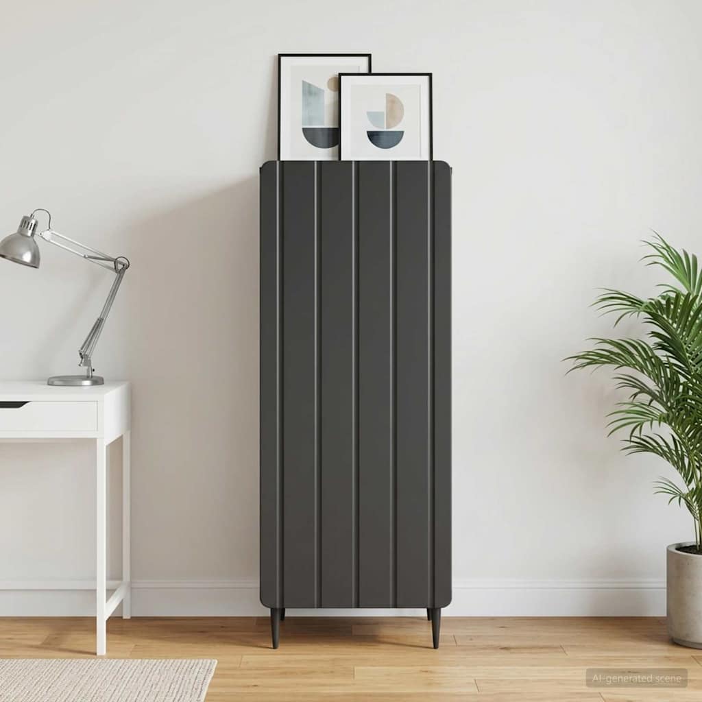 vidaXL Πλαϊνό γραφείο Μαύρο 34,5 x 33 x 92 εκ. Επεξεργασμένο Ξύλο