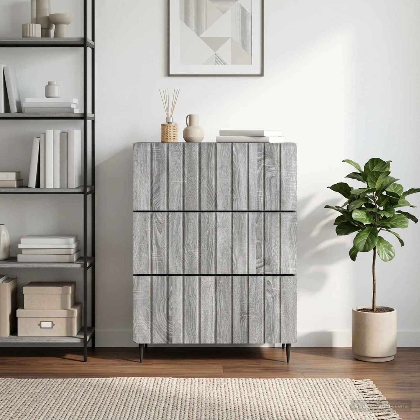 vidaXL Ντουλάπι με Συρτάρια 66 x 34,5 x 92 εκ. Επεξεργασμένο Ξύλο