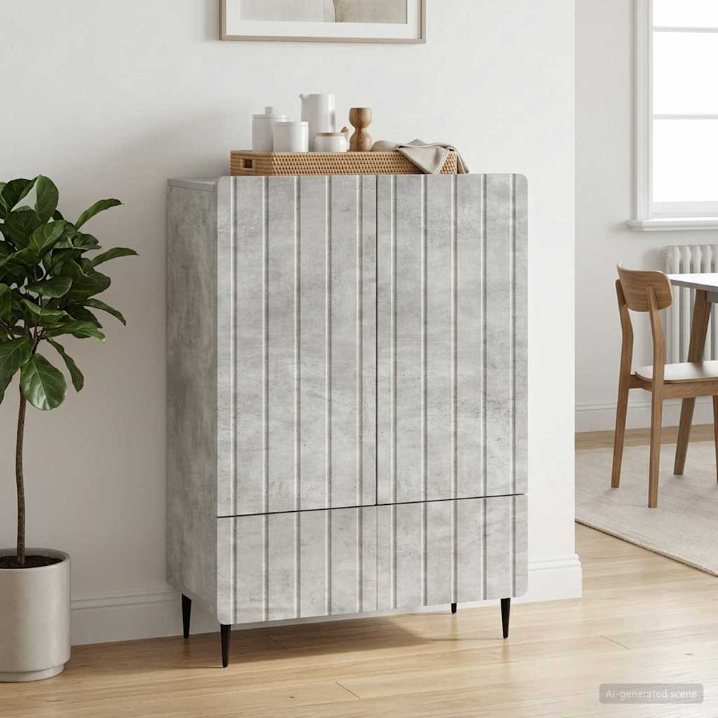 vidaXL Πλαϊνό γραφείο Γκρι Σκυροδέματος 66 x 34,5 x 97 εκ.
