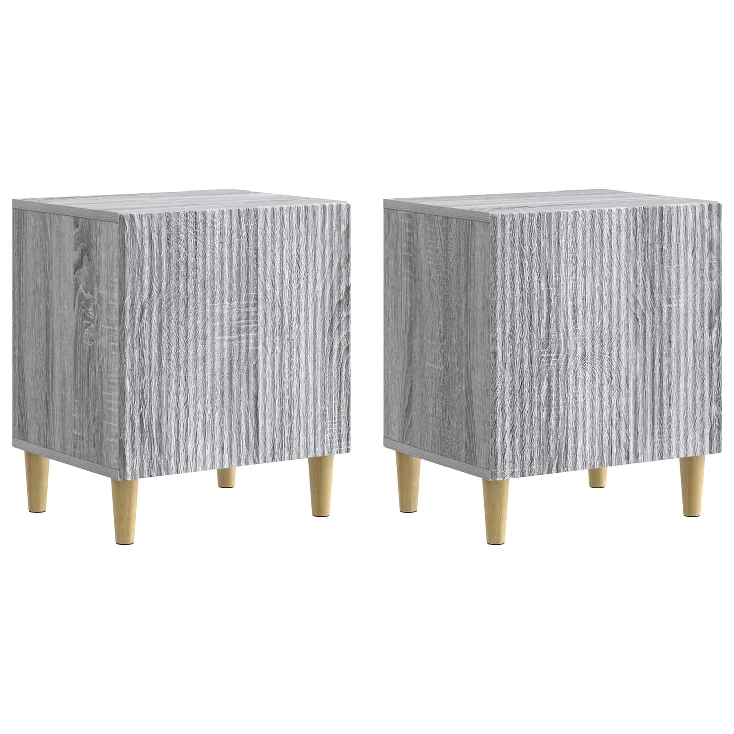 vidaXL Κομοδίνο 2 τμχ. Γκρι Sonoma 43 x 34,5 x 50 εκ