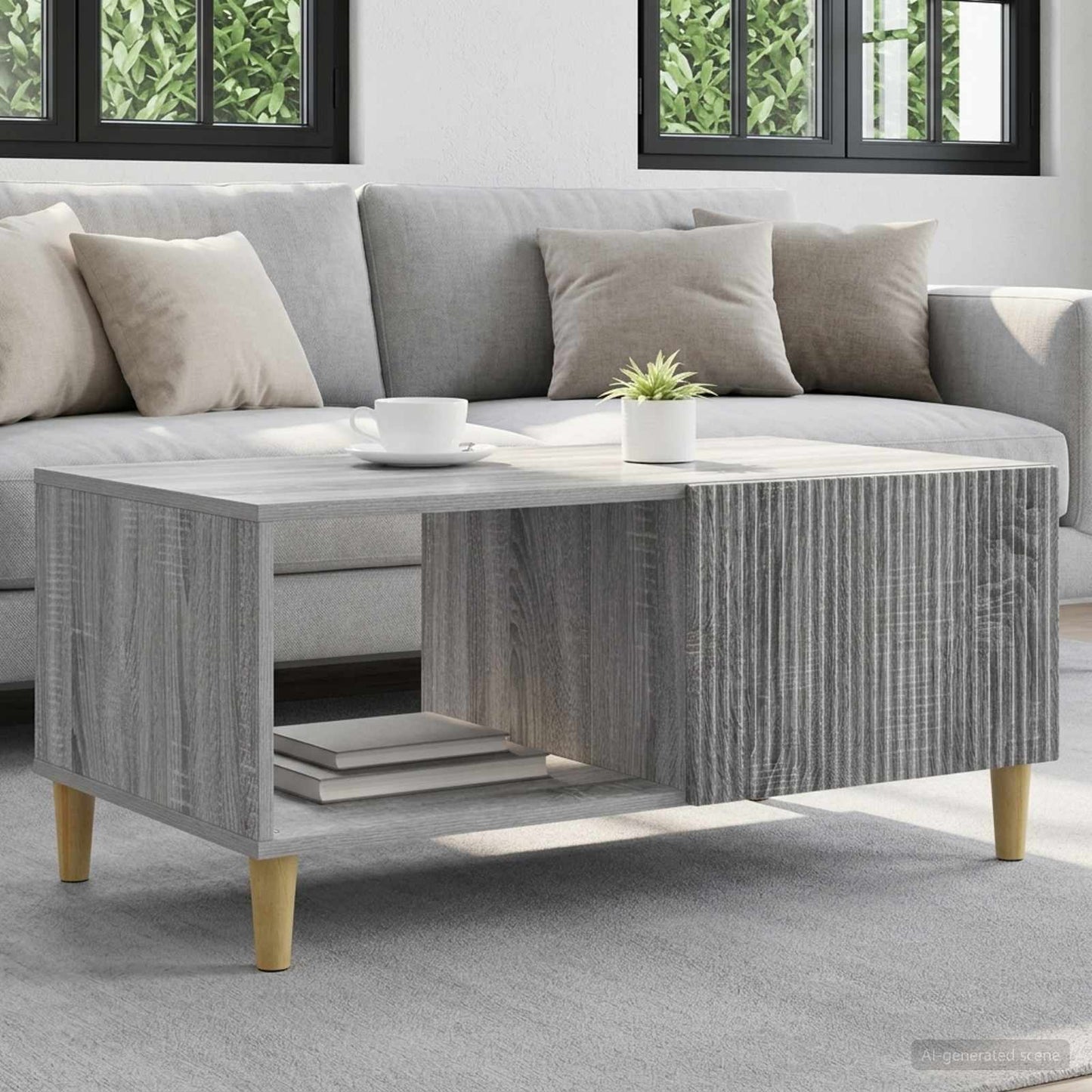 vidaXL Τραπεζάκι σαλονιού Γκρι Sonoma 90 x 50 x 40 cm