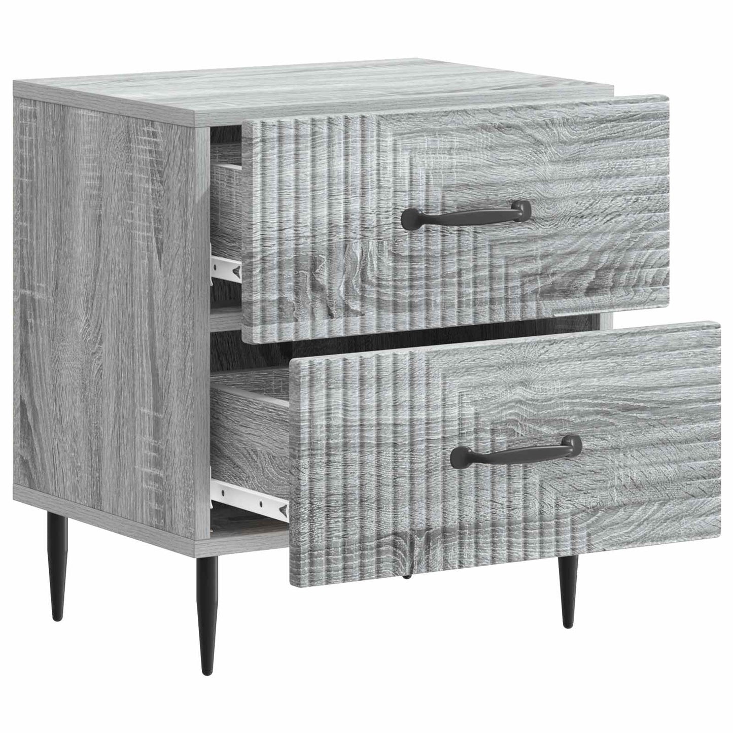 vidaXL Κομοδίνο Γκρι Sonoma 43 x 34,5 x 47,5 εκ Επεξεργασμένο Ξύλο