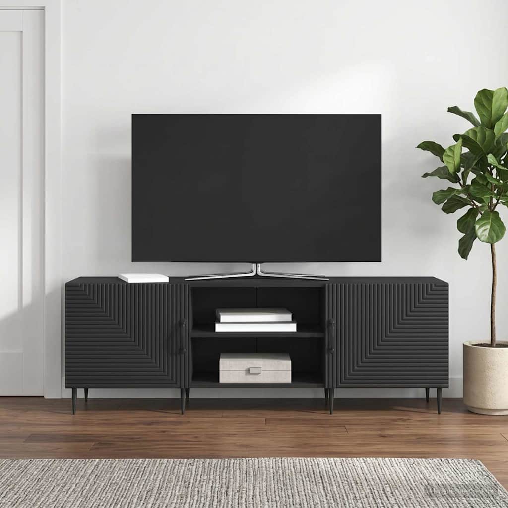 vidaXL Ντουλάπι TV 150 x 31 x 50 εκ. Μαύρο Επεξεργασμένο Ξύλο