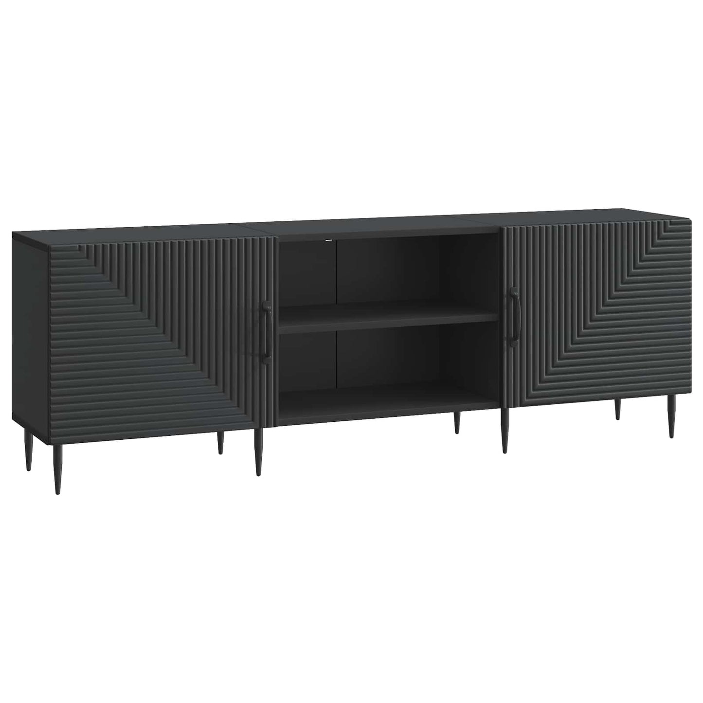 vidaXL Ντουλάπι TV 150 x 31 x 50 εκ. Μαύρο Επεξεργασμένο Ξύλο