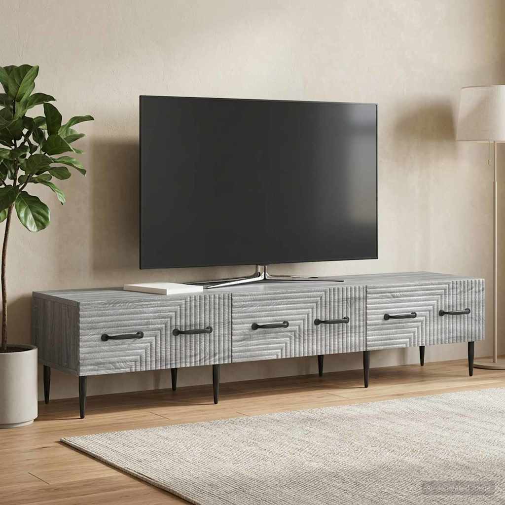 vidaXL Ντουλάπι TV Γκρι Sonoma 147 x 34,5 x 30 εκ Επεξεργασμένο Ξύλο