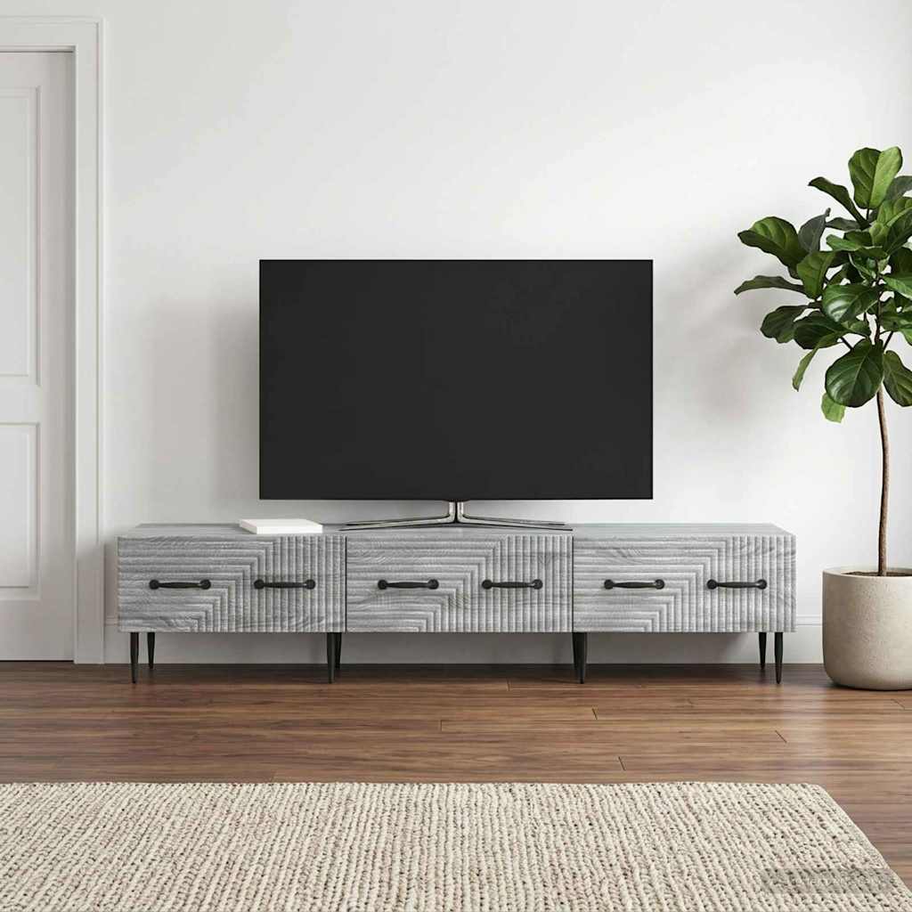 vidaXL Ντουλάπι TV Γκρι Sonoma 147 x 34,5 x 30 εκ Επεξεργασμένο Ξύλο