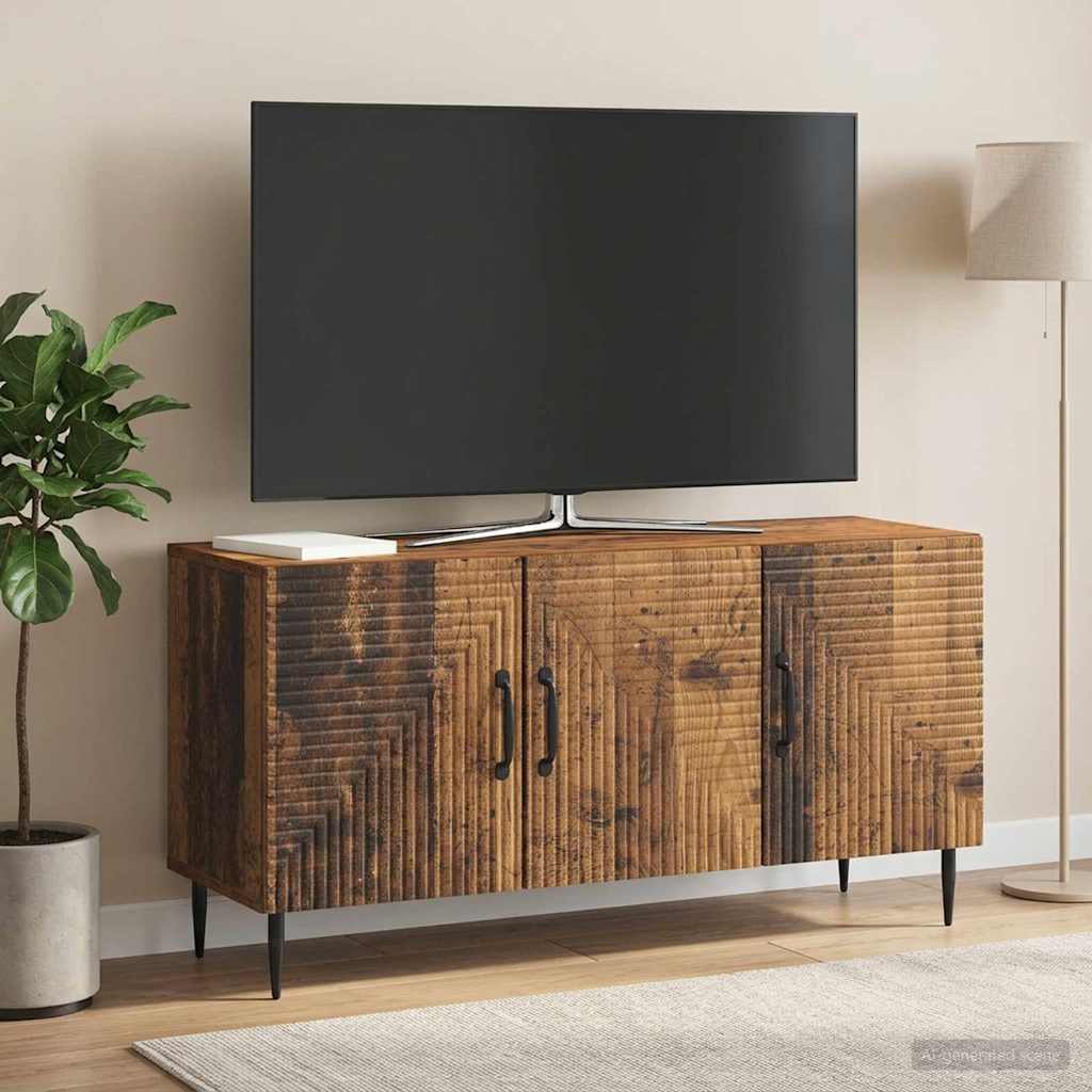 vidaXL Ντουλάπι TV Παλαιωμένο ξύλο 99 x 34,5 x 50 εκ.