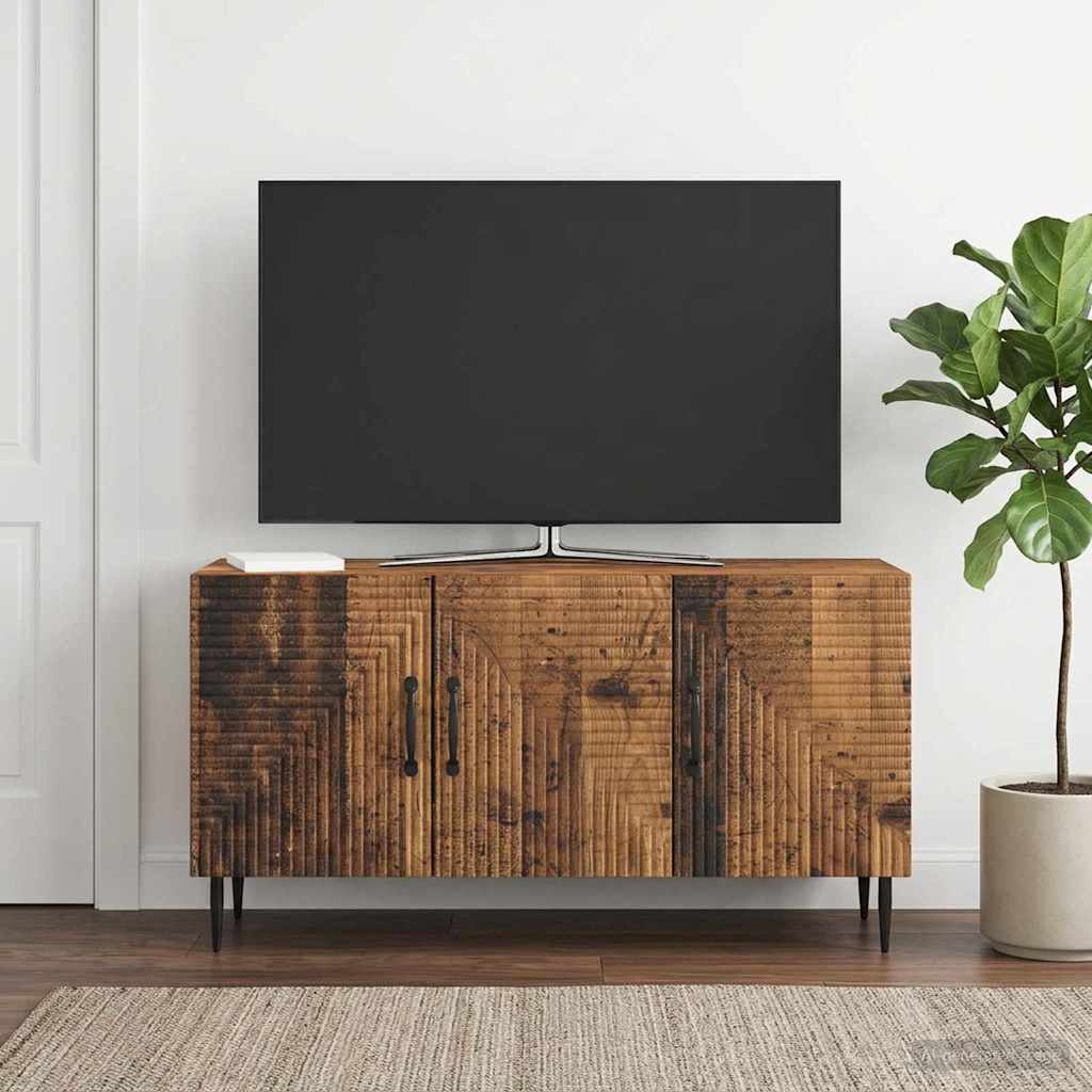 vidaXL Ντουλάπι TV Παλαιωμένο ξύλο 99 x 34,5 x 50 εκ.