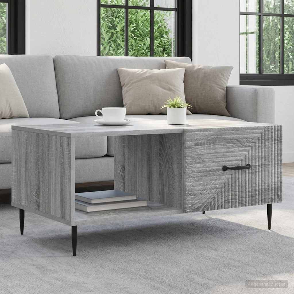 vidaXL Τραπεζάκι σαλονιού Γκρι Sonoma 90 x 50 x 40 cm