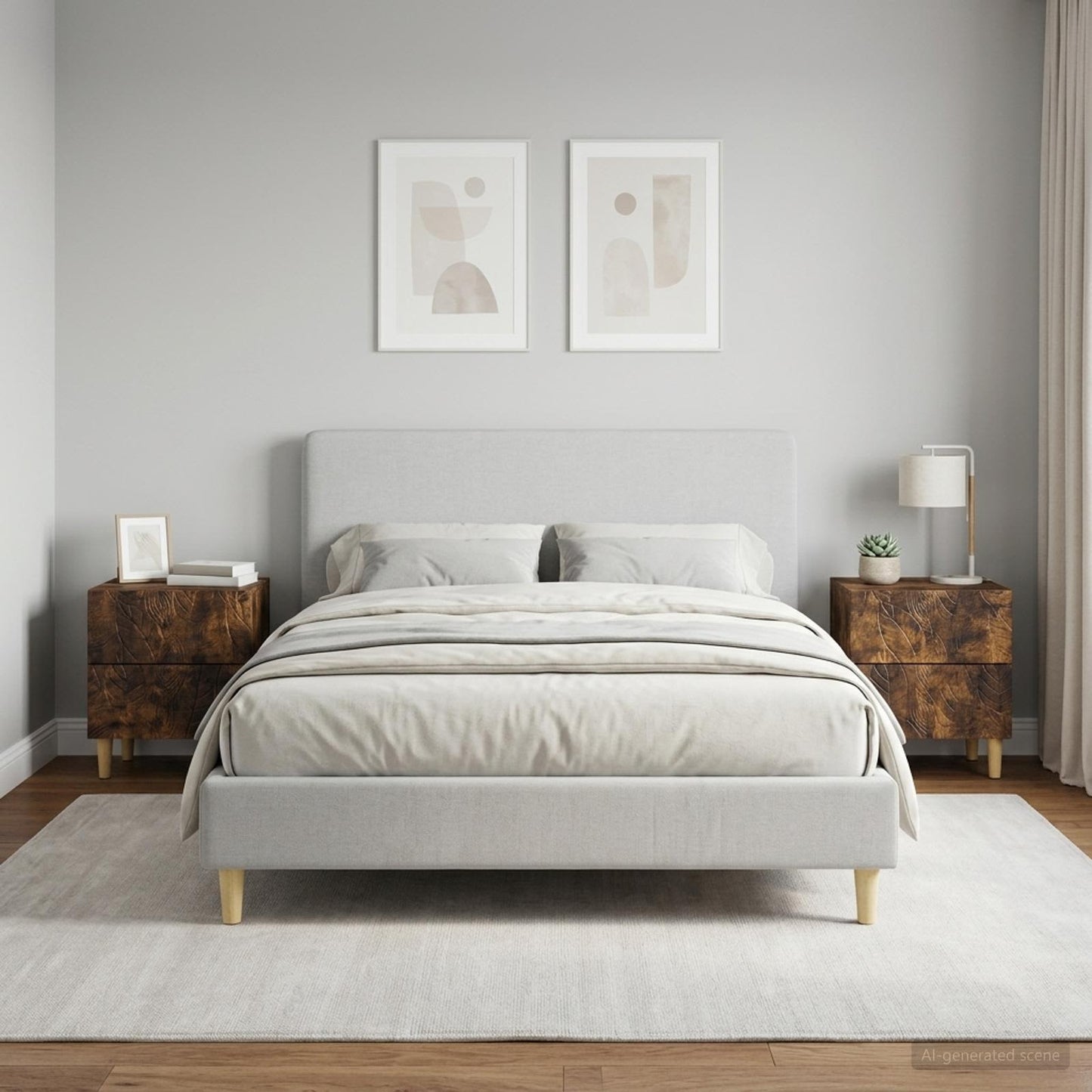 vidaXL Κομοδίνο 2 τμχ. Καπνισμένο Ξύλο Δρυός 43 x 34,5 x 48 εκ