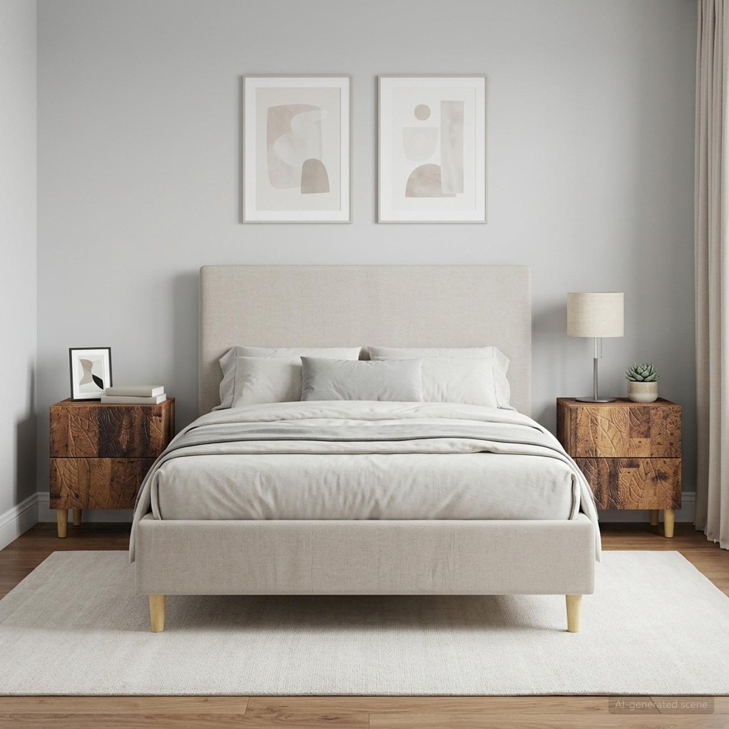 vidaXL Κομοδίνο 2 τμχ. Παλαιωμένο ξύλο 43 x 34,5 x 48 εκ