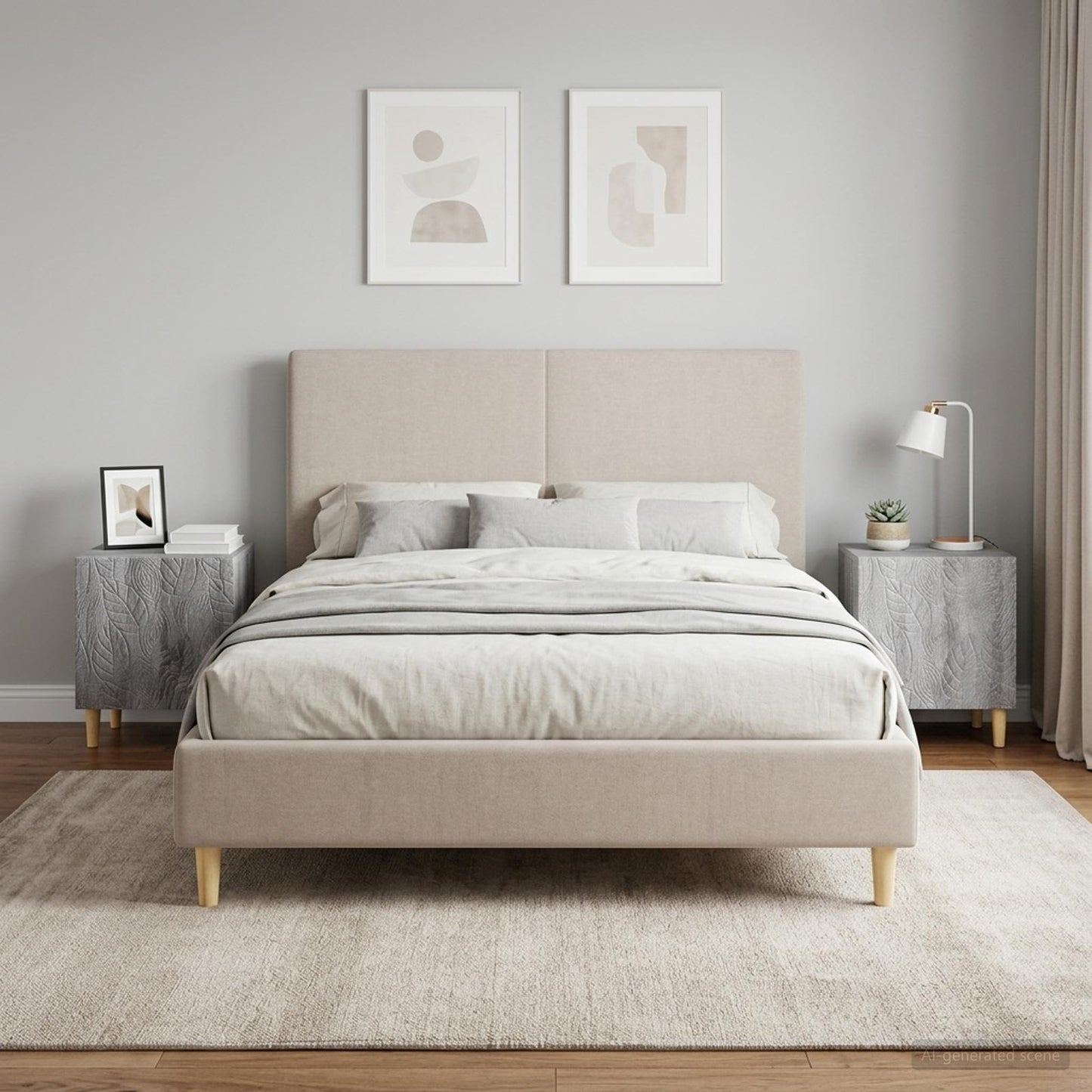 vidaXL Κομοδίνο 2 τεμ. Γκρι Sonoma 43 x 34,5 x 50 εκ