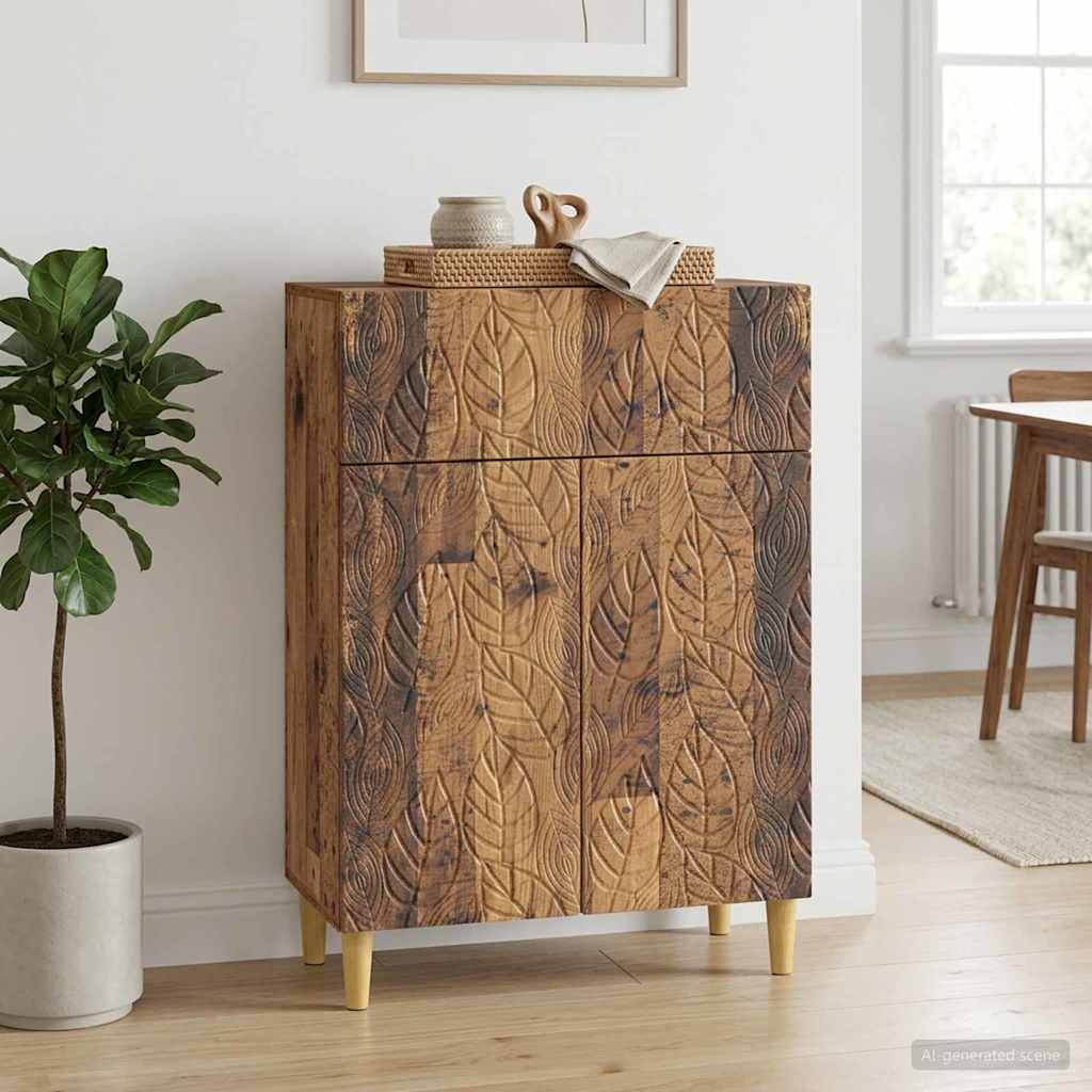 vidaXL Πλαϊνό γραφείο Παλαιωμένο ξύλο 66 x 34,5 x 90 εκ