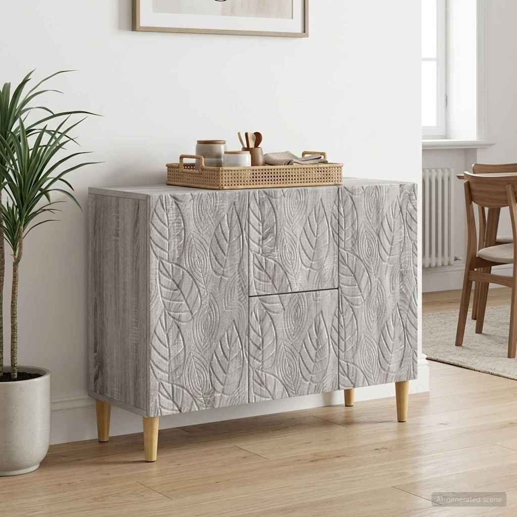 vidaXL Πλαϊνό γραφείο Γκρι Sonoma 89 x 34,5 x 60 εκ.