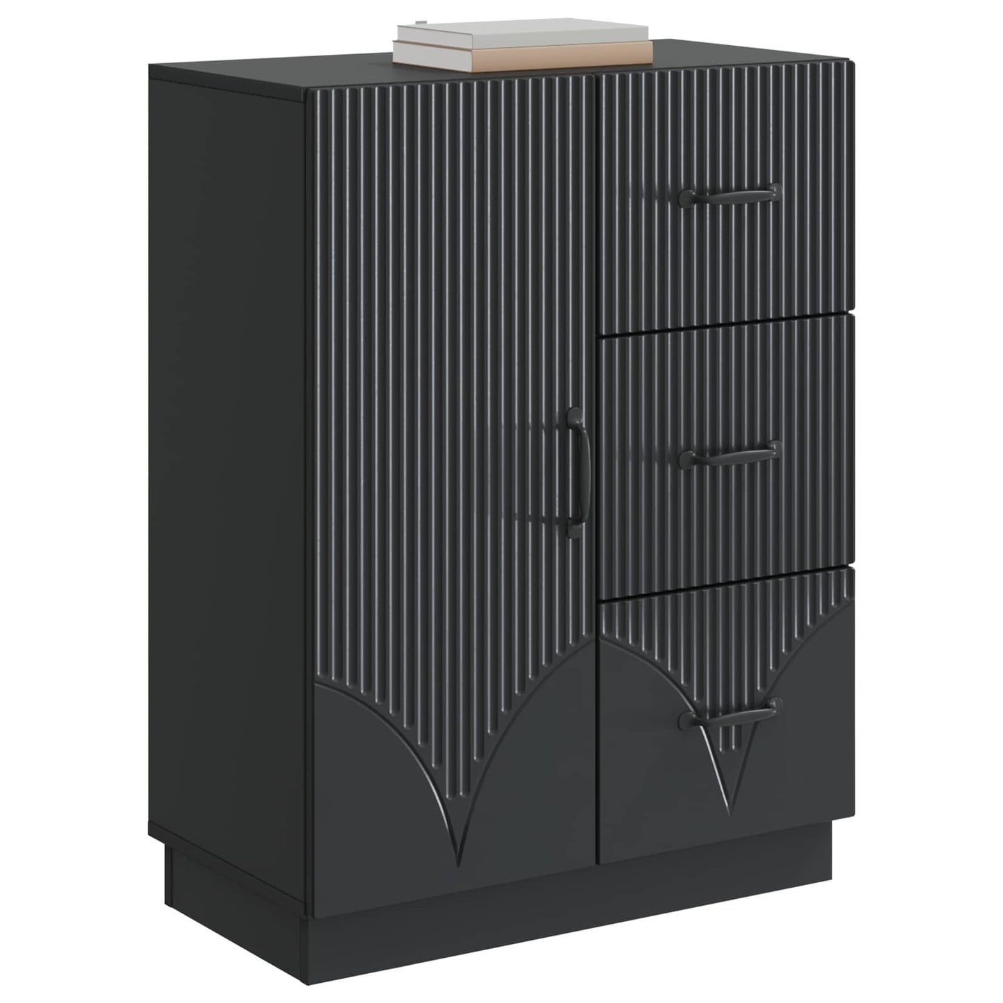 vidaXL Πλαϊνό γραφείο Μαύρο 66 x 34,5 x 87 εκ. Επεξεργασμένο Ξύλο