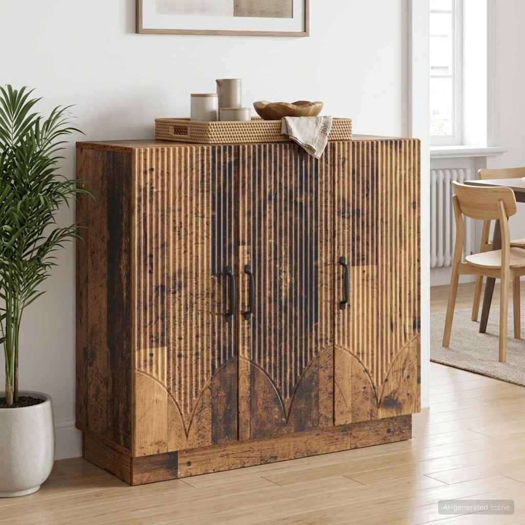 vidaXL Πλαϊνό γραφείο Παλαιωμένο ξύλο 89 x 34,5 x 77 εκ.