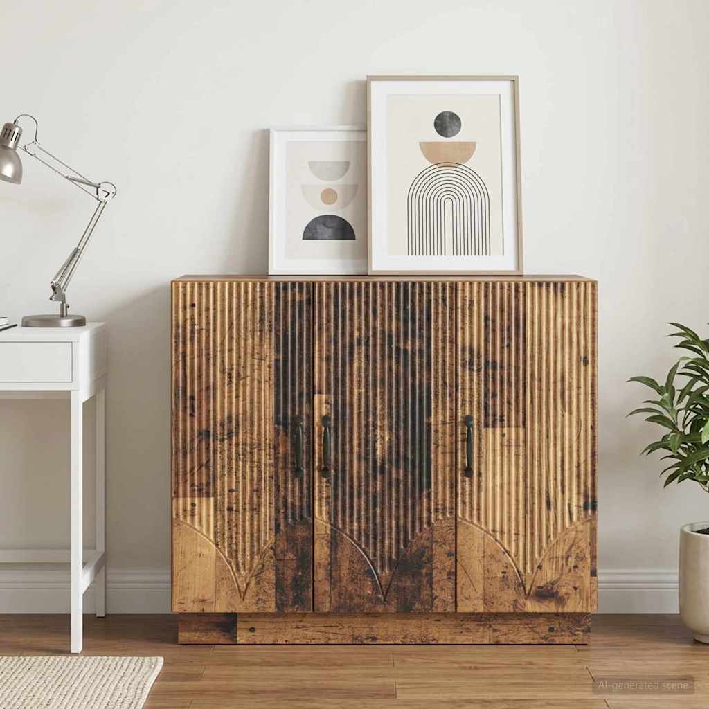 vidaXL Πλαϊνό γραφείο Παλαιωμένο ξύλο 89 x 34,5 x 77 εκ.