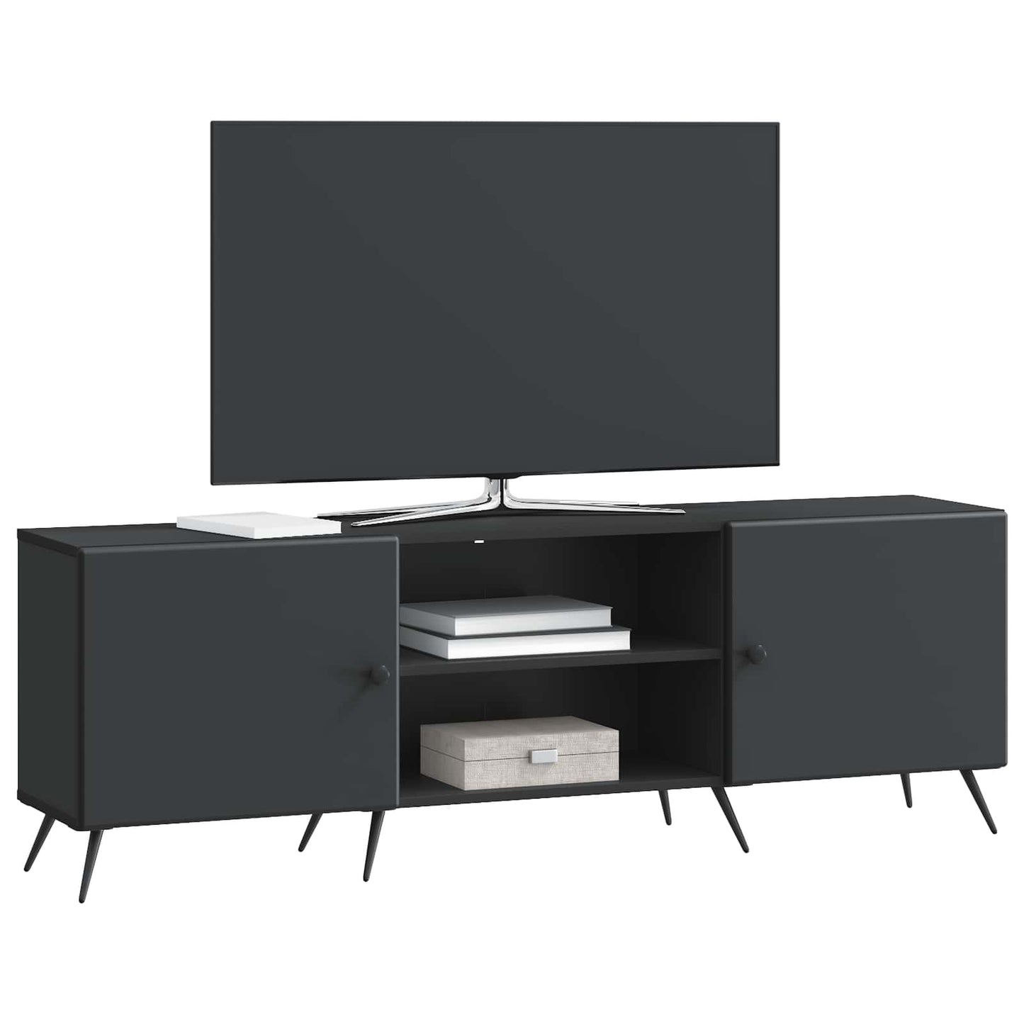 vidaXL Ντουλάπι TV 150 x 31 x 50 εκ. Μαύρο Επεξεργασμένο Ξύλο