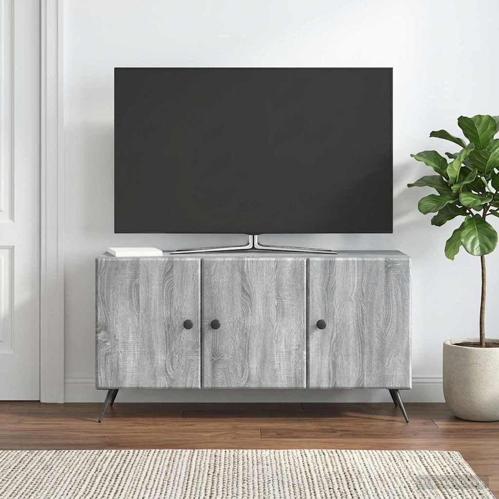 vidaXL Ντουλάπι TV Γκρι Sonoma 99 x 34,5 x 50 εκ. Επεξεργασμένο Ξύλο