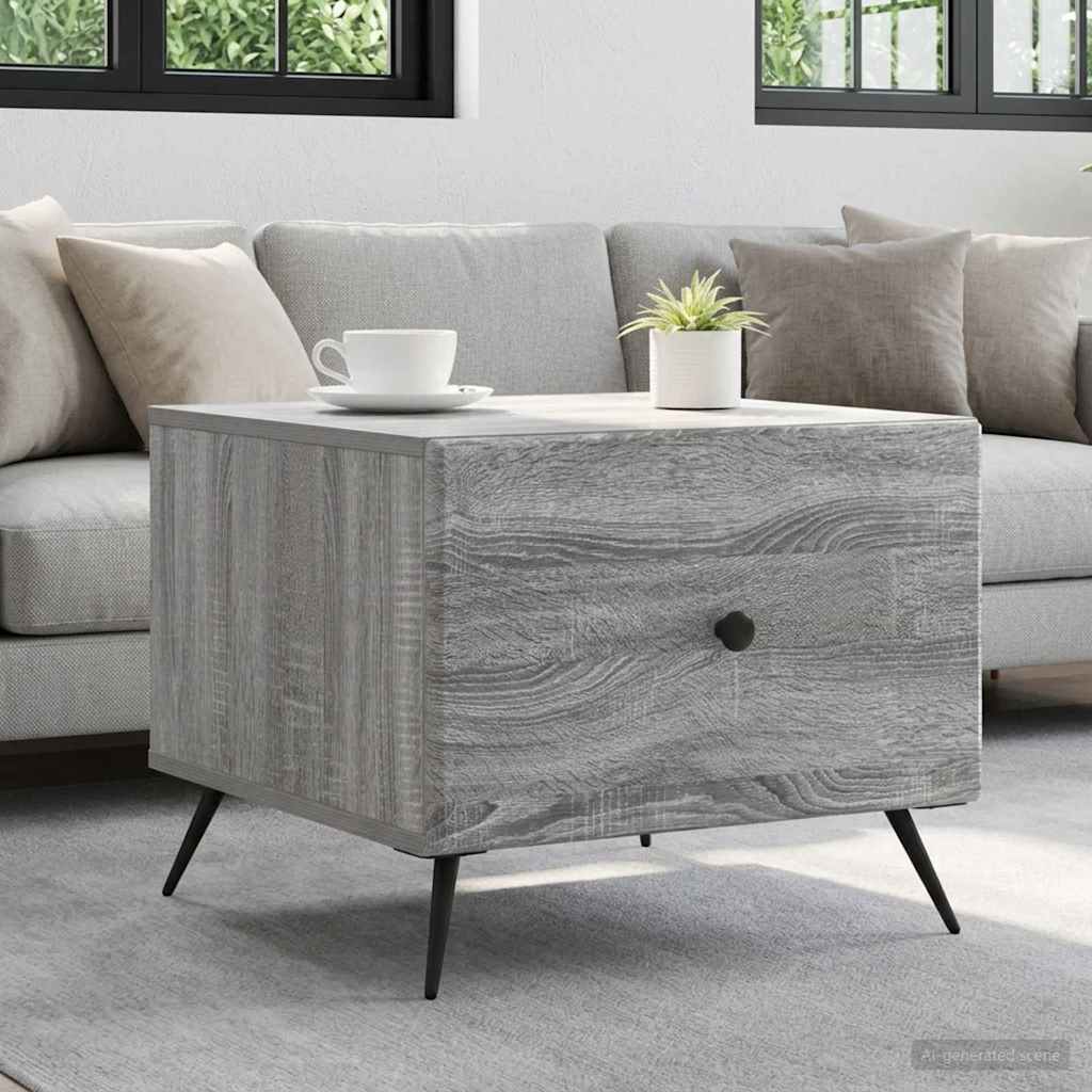 vidaXL Τραπεζάκι σαλονιού Γκρι Sonoma 49 x 50 x 40 εκ