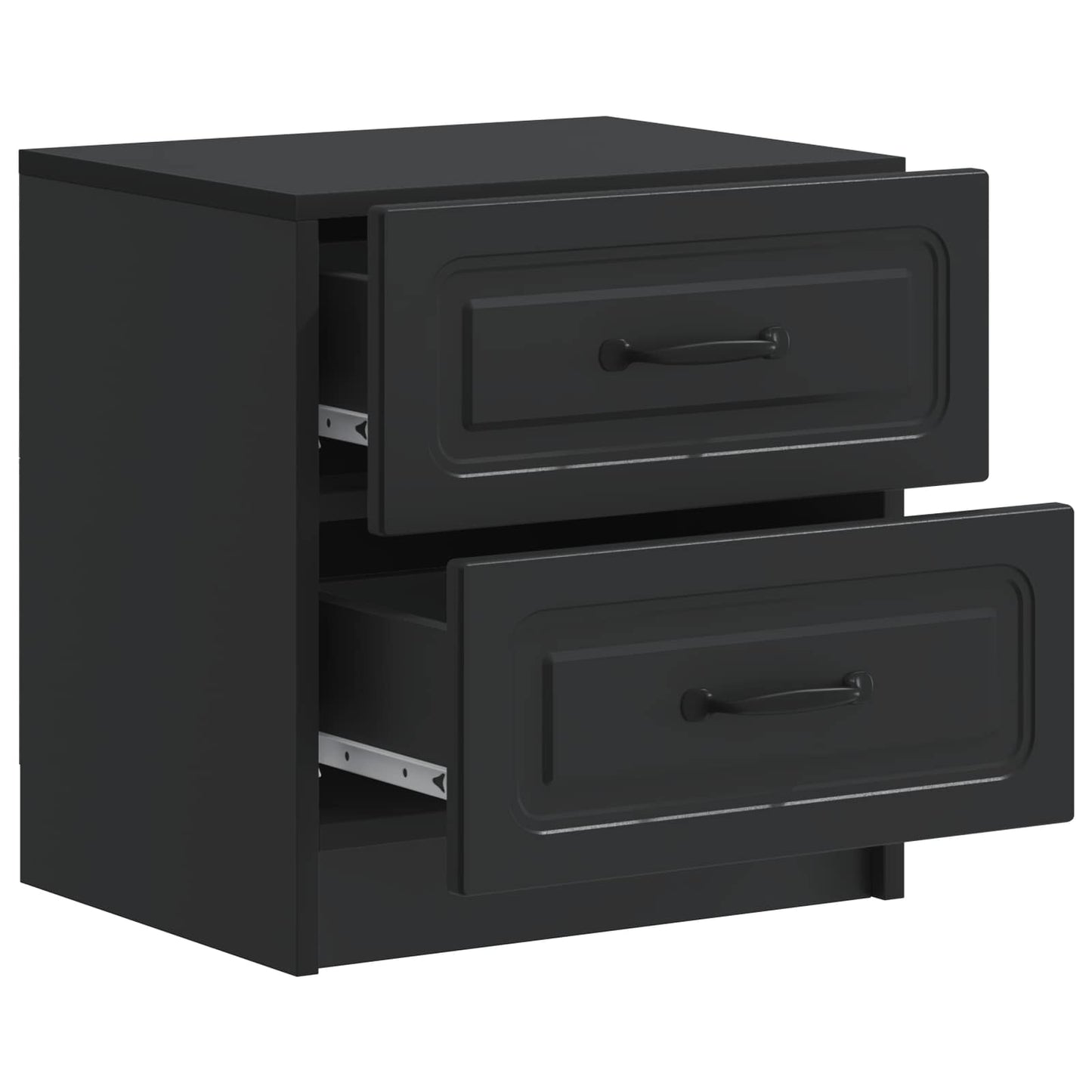 vidaXL Κομοδίνο Μαύρο 43 x 34,5 x 44,5 εκ Επεξεργασμένο Ξύλο