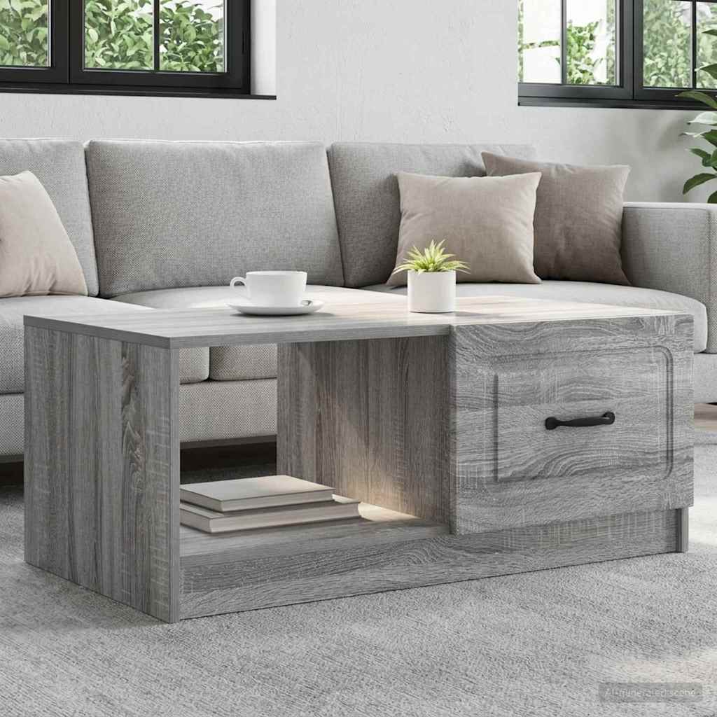vidaXL Τραπεζάκι σαλονιού Γκρι Sonoma 90 x 50 x 37 εκ