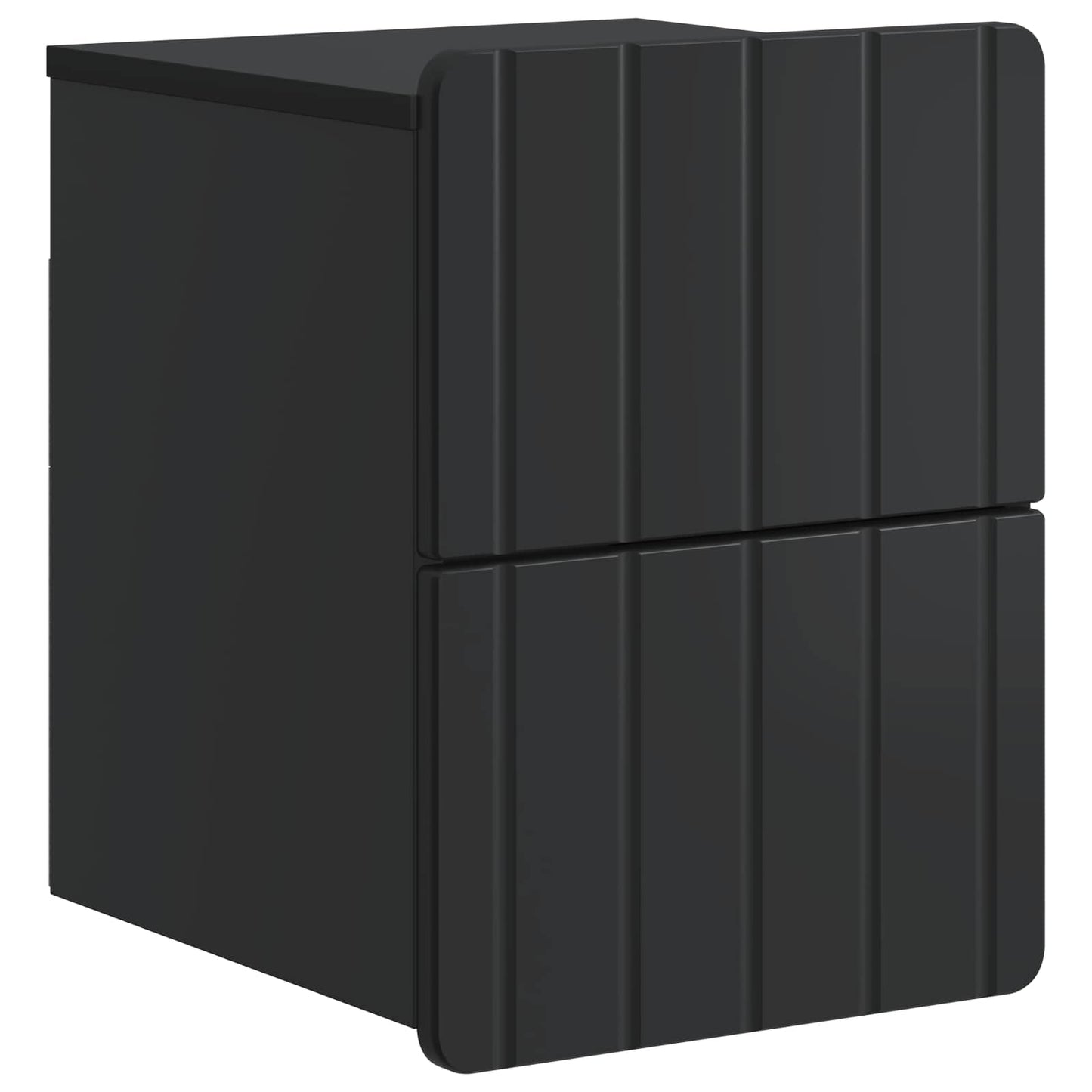 vidaXL Τοίχου Κρεμαστό Κομοδίνο Μαύρο 33 x 34,5 x 43 εκ.