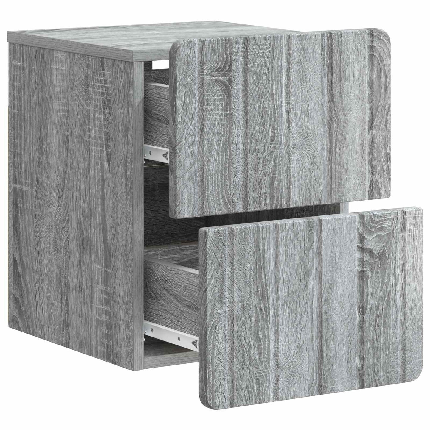 vidaXL Τοίχου Κρεμαστό Κομοδίνο Γκρι Sonoma 33 x 34,5 x 43 εκ.