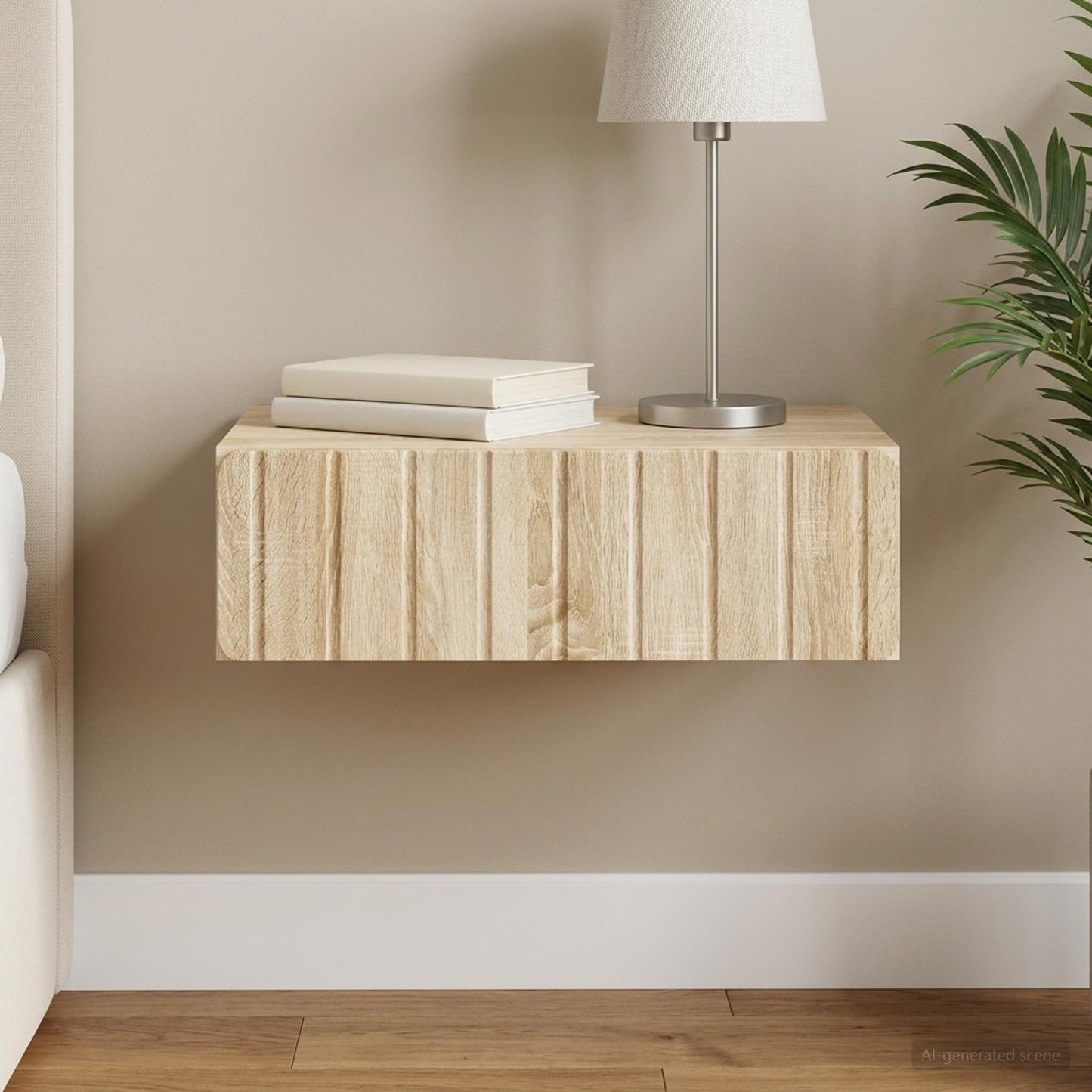vidaXL Τραπεζάκι Τοίχου Sonoma Δρυς 59 x 34,5 x 17 εκ.