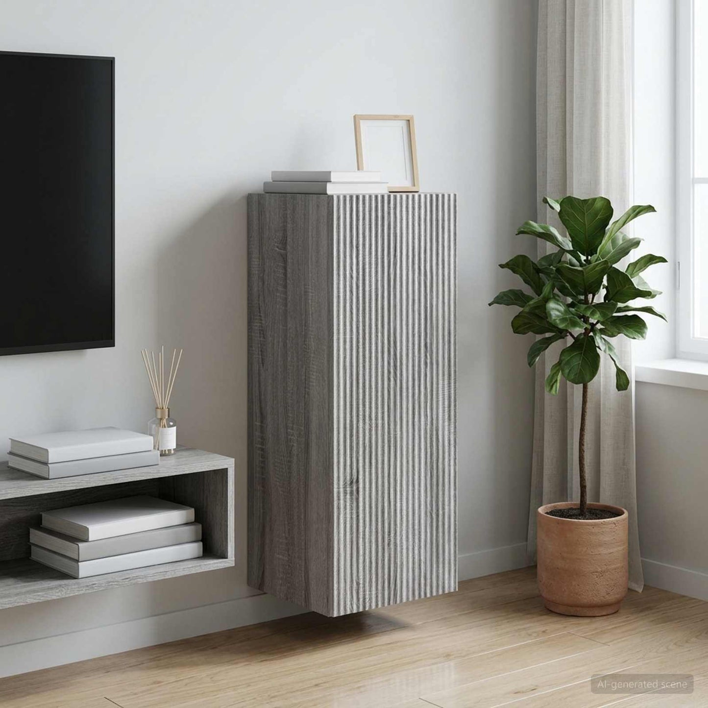 vidaXL Τοίχου Ντουλάπα 33 x 34,5 x 90 εκ Επεξεργασμένο Ξύλο