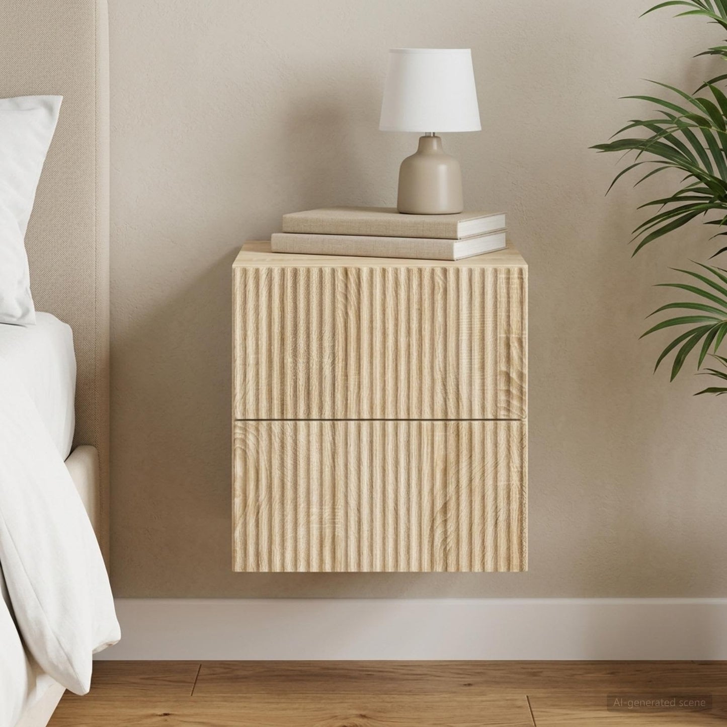 vidaXL Τοίχου Κρεμαστό Κομοδίνο Sonoma Δρυς 33 x 34,5 x 40 εκ