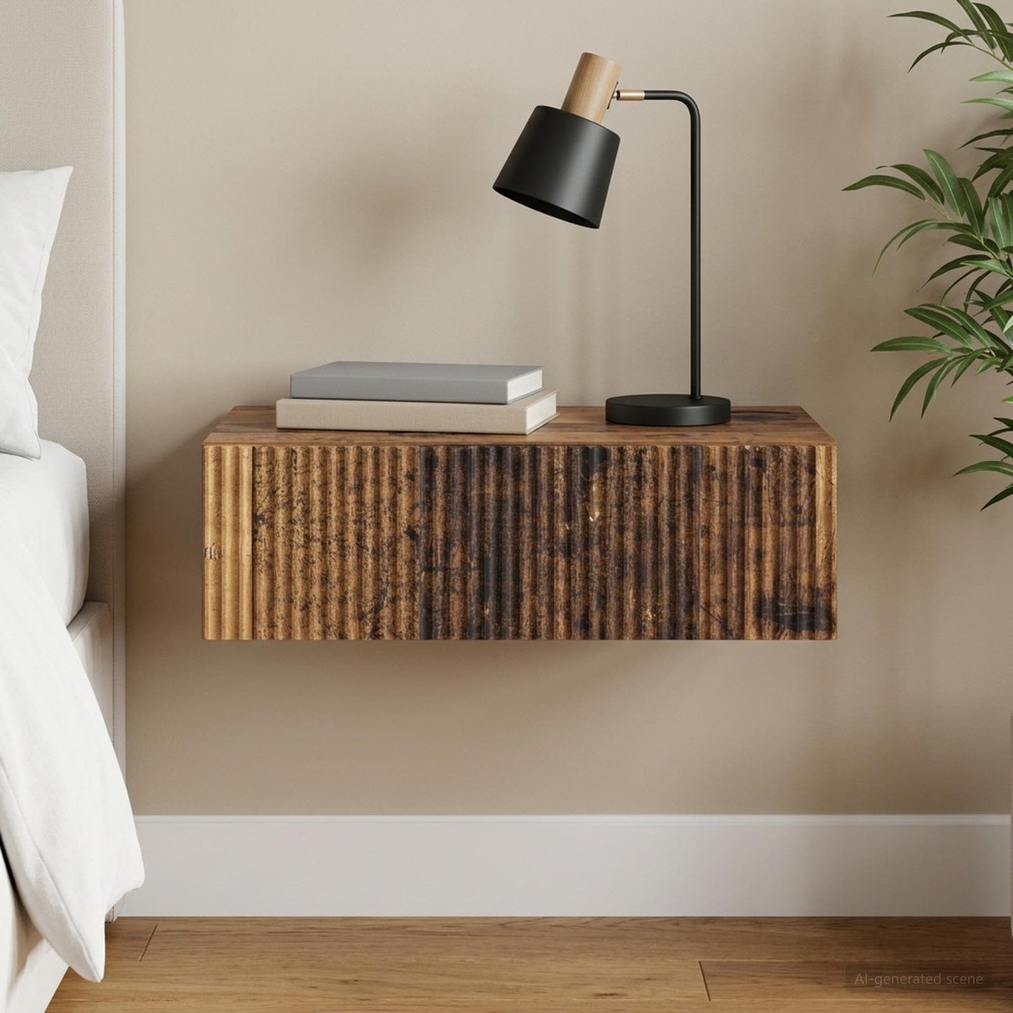 vidaXL Τραπεζάκι Τοίχου 59 x 34,5 x 17 εκ. Επεξεργασμένο Ξύλο