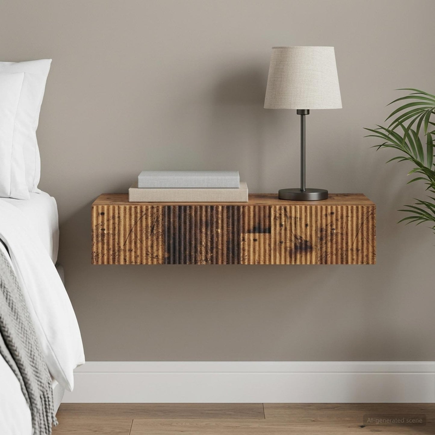 vidaXL Τραπεζάκι Τοίχου 87,5 x 34,5 x 17 εκ. Επεξεργασμένο Ξύλο