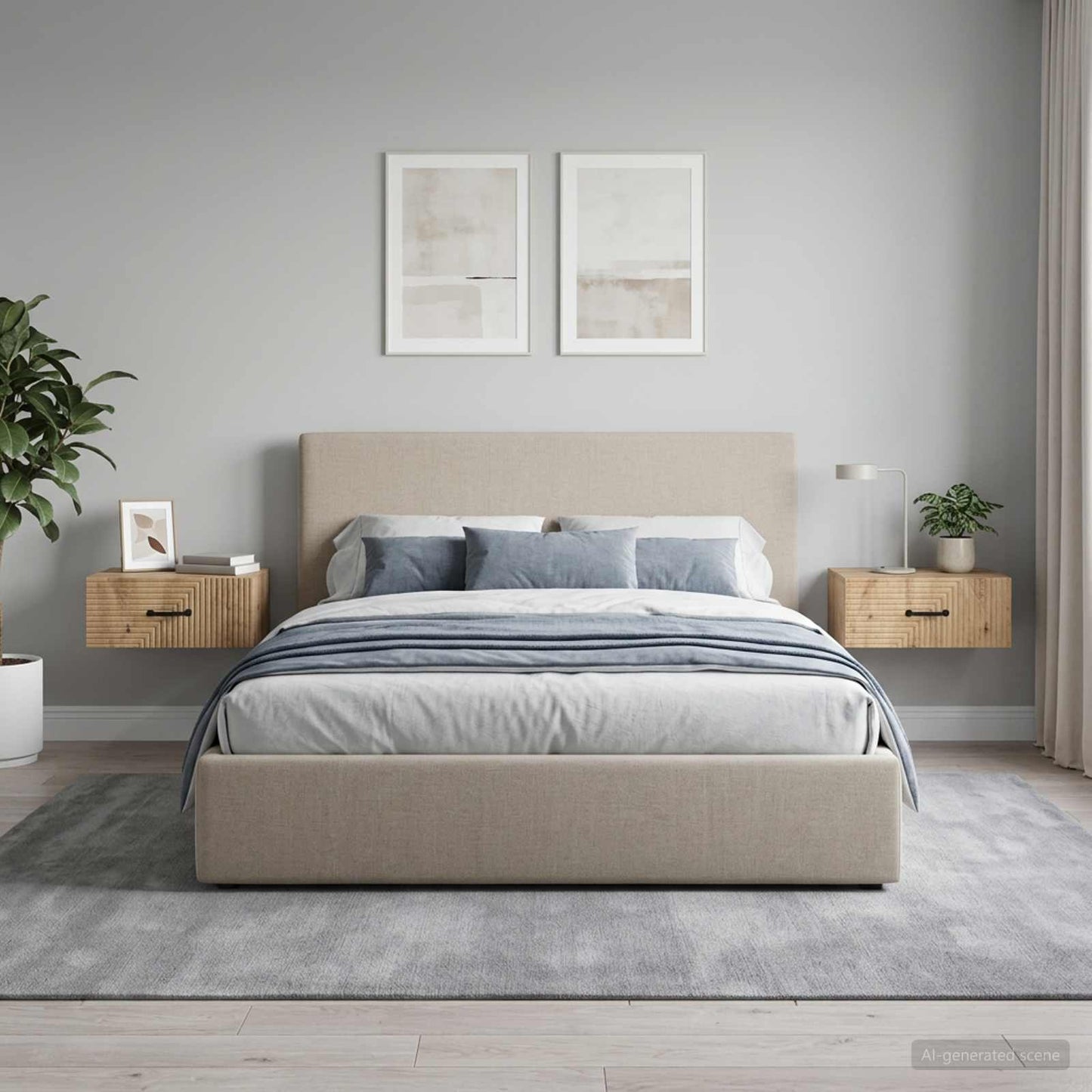 vidaXL Τοίχου Κρεμαστό Κομοδίνο 2 τεμ. Artisan Δρυς 49 x 34,5 x 20 εκ.