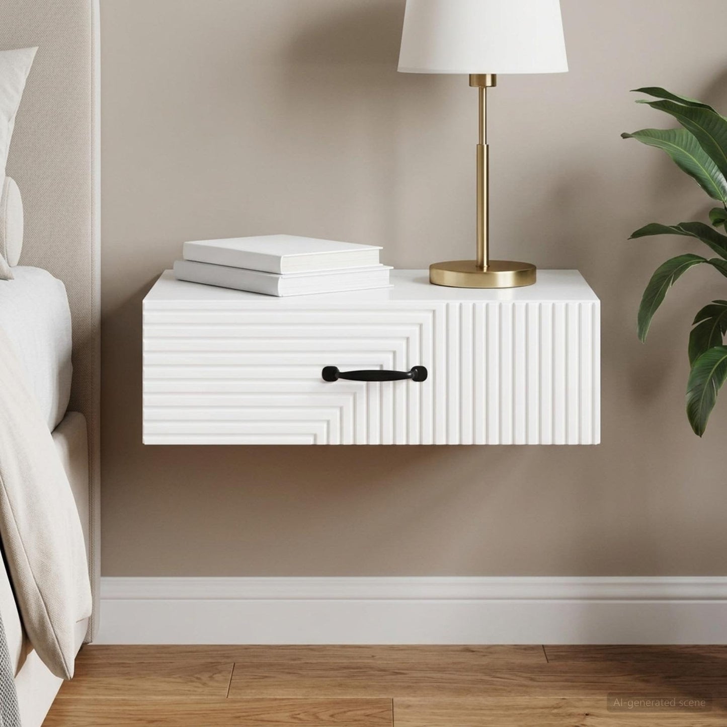 vidaXL Τραπεζάκι Τοίχου 59 x 34,5 x 17 εκ. Επεξεργασμένο Ξύλο