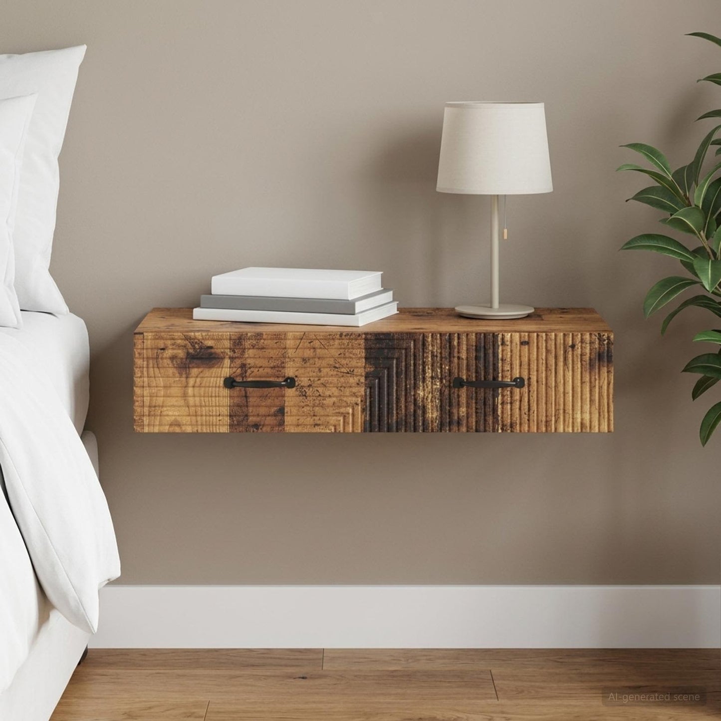 vidaXL Τραπεζάκι Τοίχου 87,5 x 34,5 x 17 εκ. Επεξεργασμένο Ξύλο