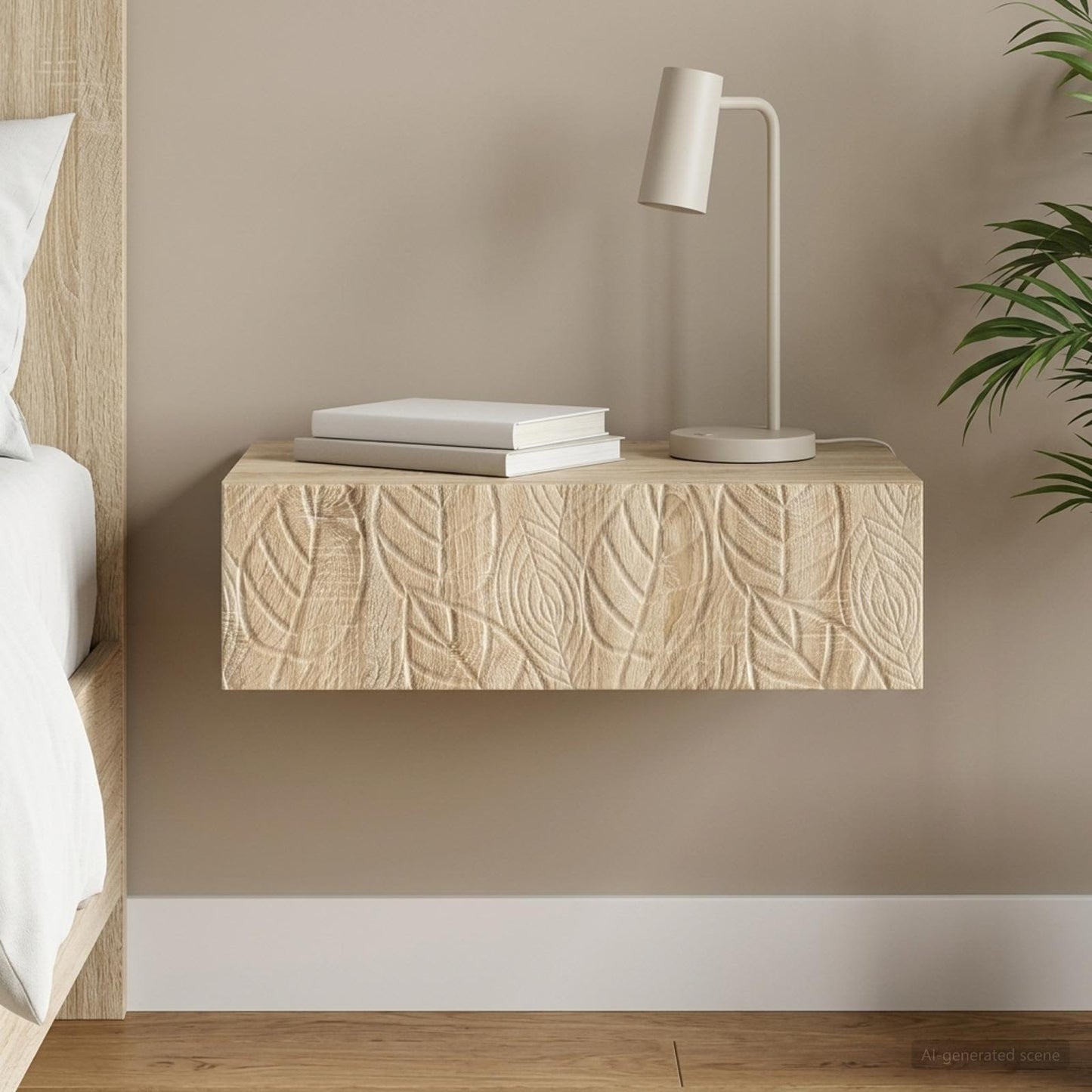 vidaXL Τραπεζάκι Τοίχου 59 x 34,5 x 17 εκ. Επεξεργασμένο Ξύλο