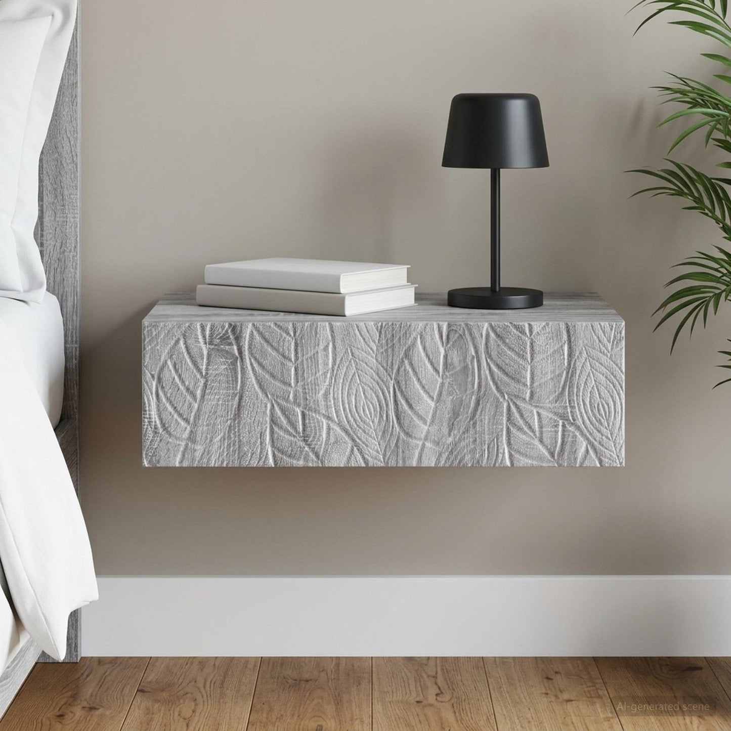 vidaXL Τραπεζάκι Τοίχου 59 x 34,5 x 17 εκ. Επεξεργασμένο Ξύλο